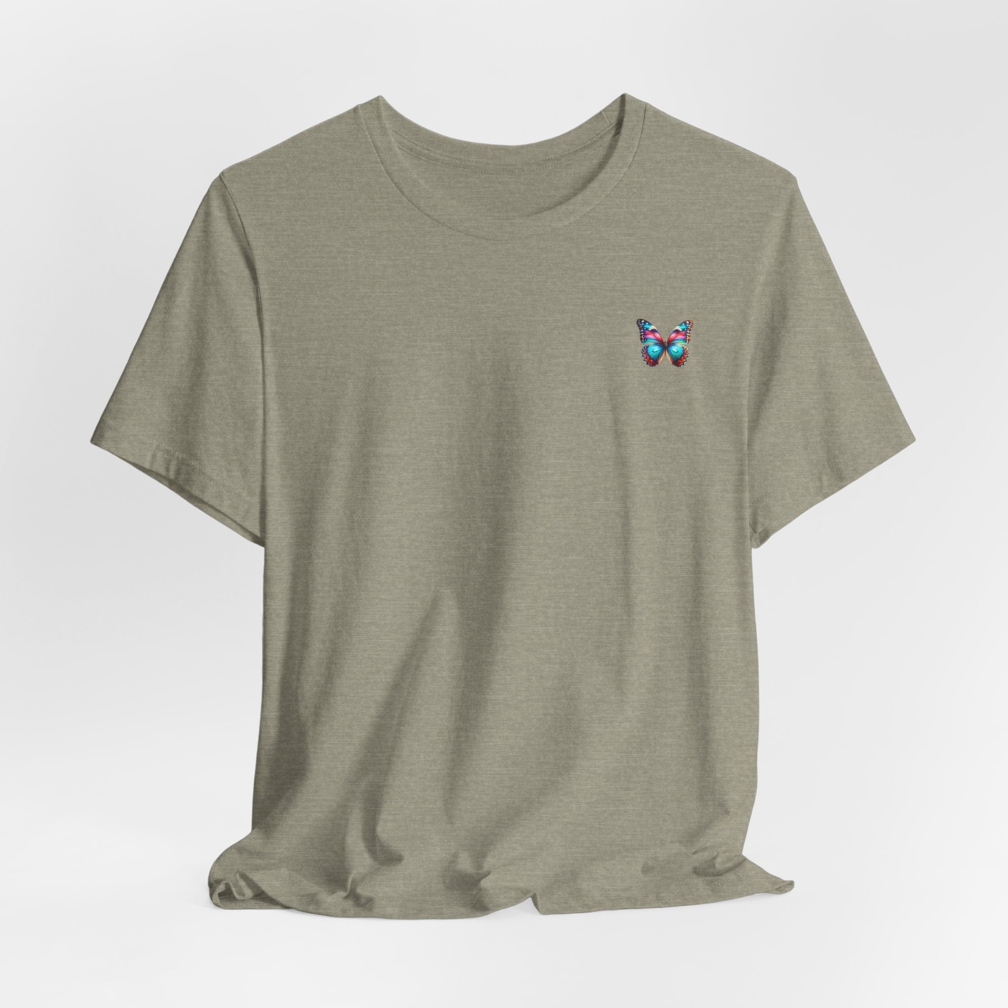 Vibrant Rainbow Butterfly Tee Colorful Monarch Wing Graphic - Etna Gift