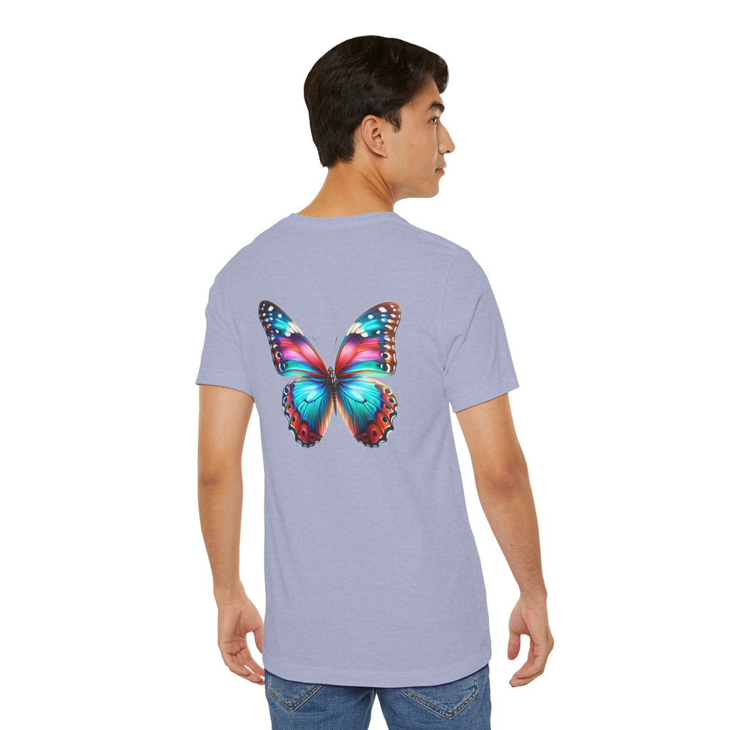 Vibrant Rainbow Butterfly Tee Colorful Monarch Wing Graphic - Etna Gift