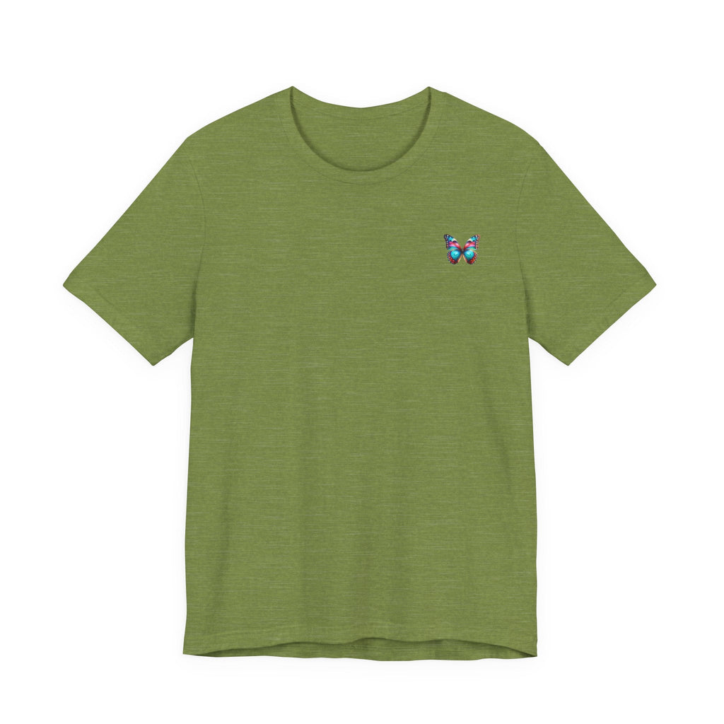 Vibrant Rainbow Butterfly Tee Colorful Monarch Wing Graphic - Etna Gift