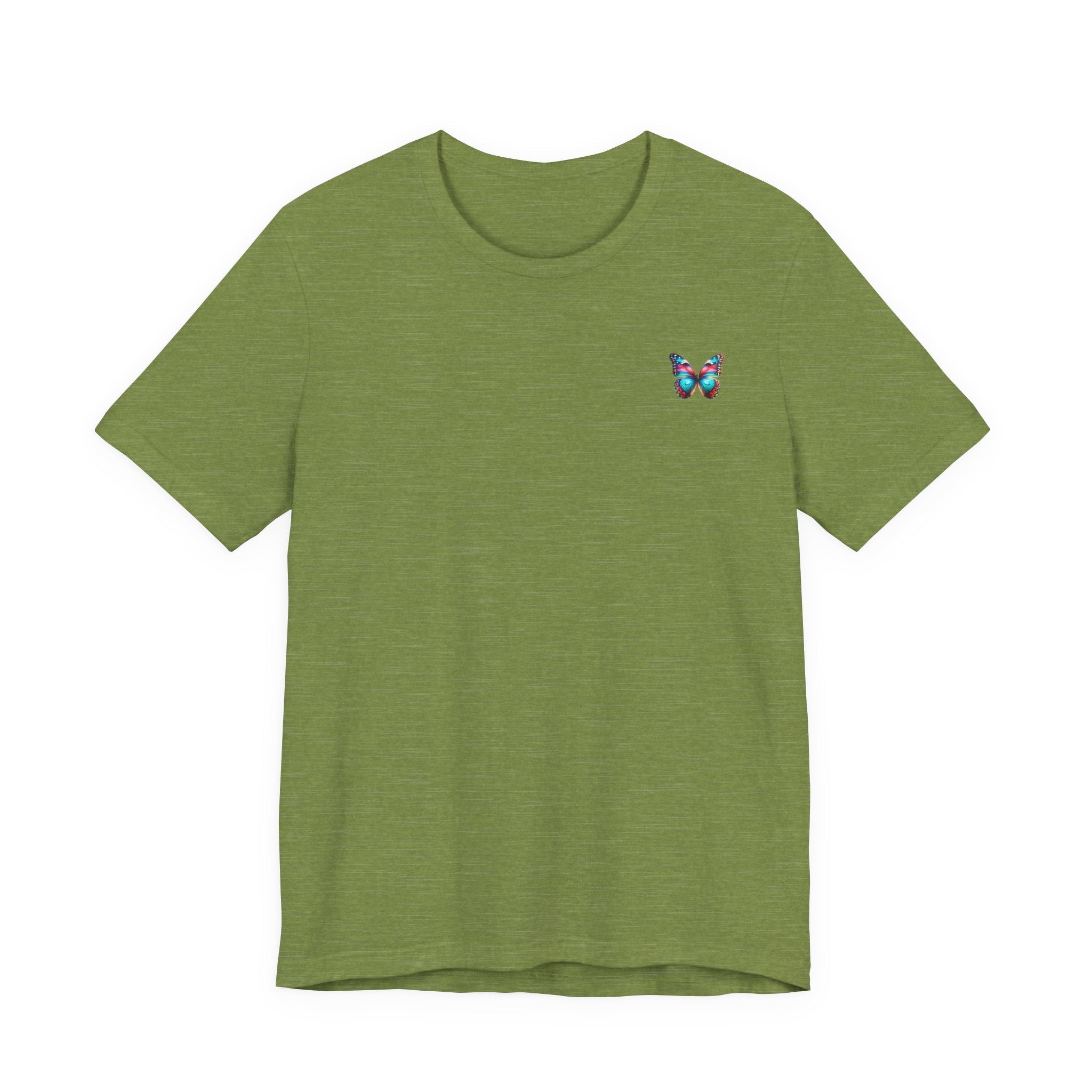 Vibrant Rainbow Butterfly Tee Colorful Monarch Wing Graphic - Etna Gift