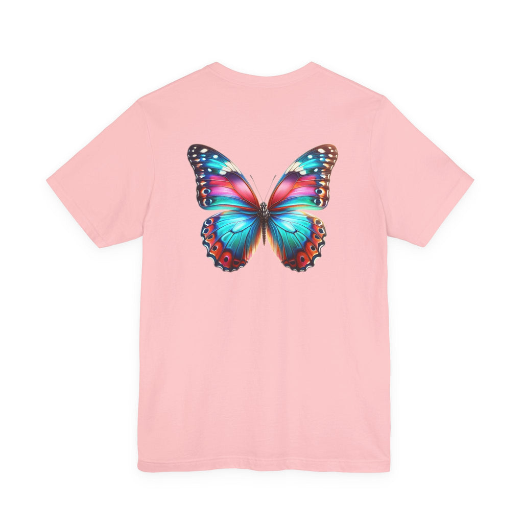 Vibrant Rainbow Butterfly Tee Colorful Monarch Wing Graphic - Etna Gift