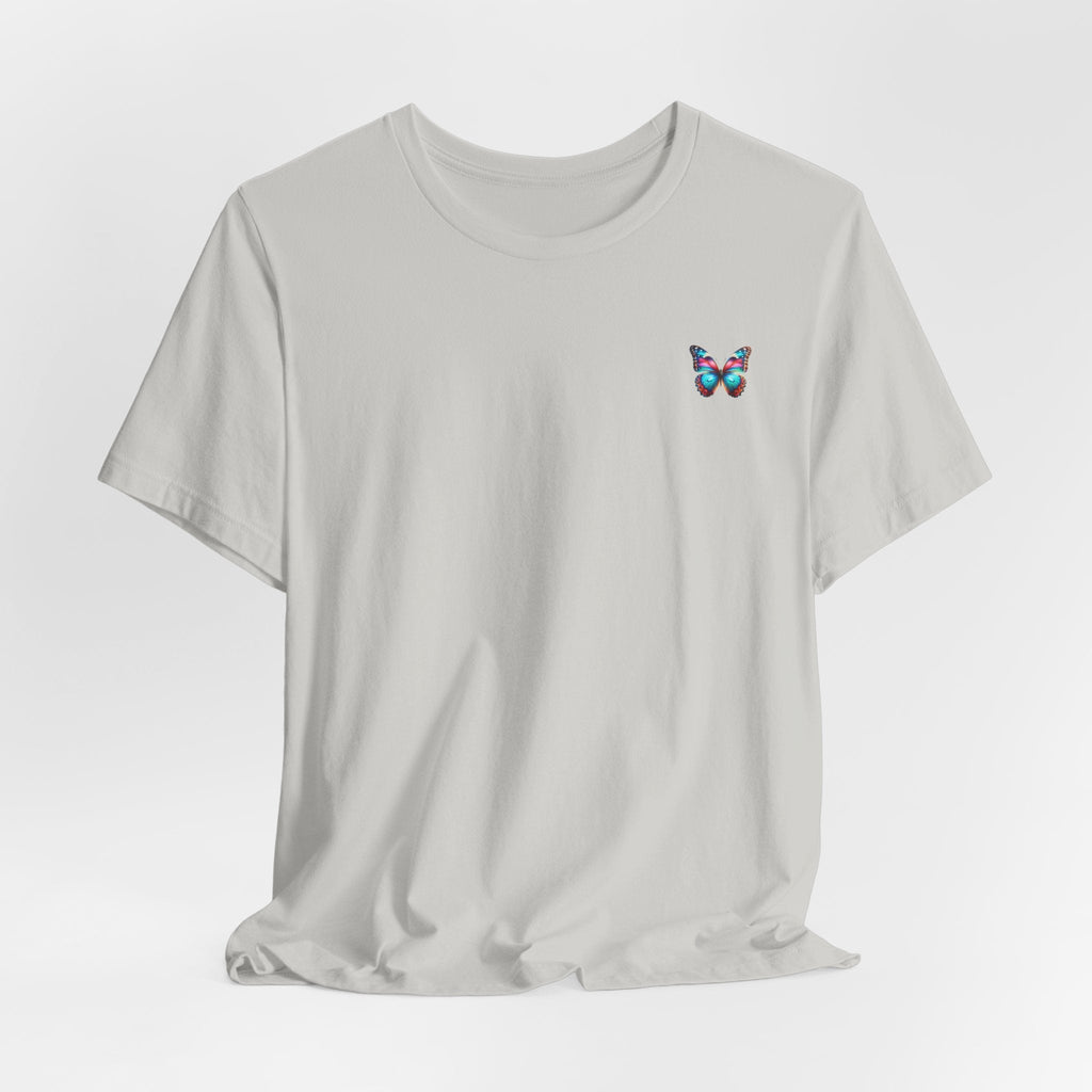 Vibrant Rainbow Butterfly Tee Colorful Monarch Wing Graphic - Etna Gift