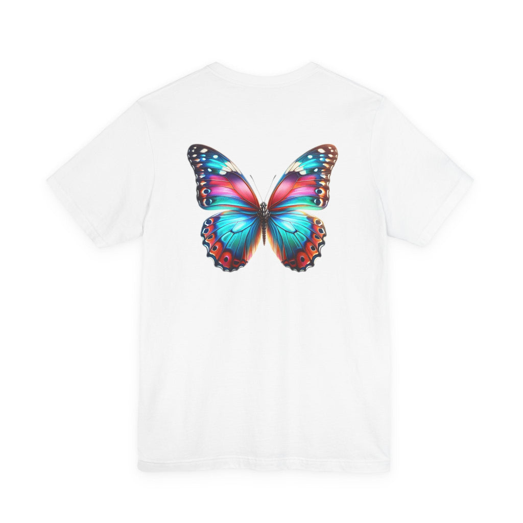 Vibrant Rainbow Butterfly Tee Colorful Monarch Wing Graphic - Etna Gift