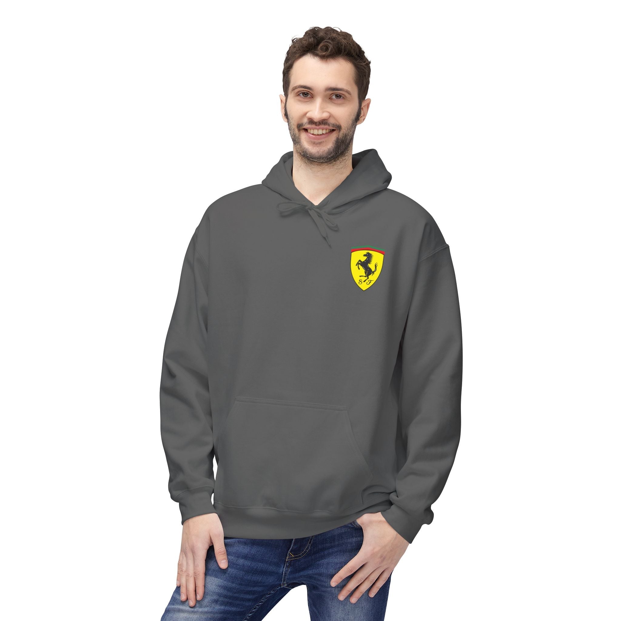 Vintage Ferrari F1 Racing Car Hoodie Prancing Horse Crest - Etna Gift
