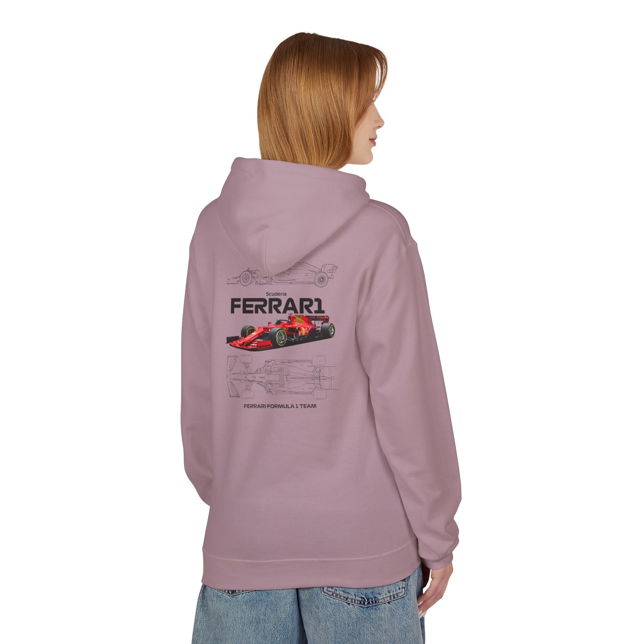 Vintage Ferrari F1 Racing Car Hoodie Prancing Horse Crest - Etna Gift