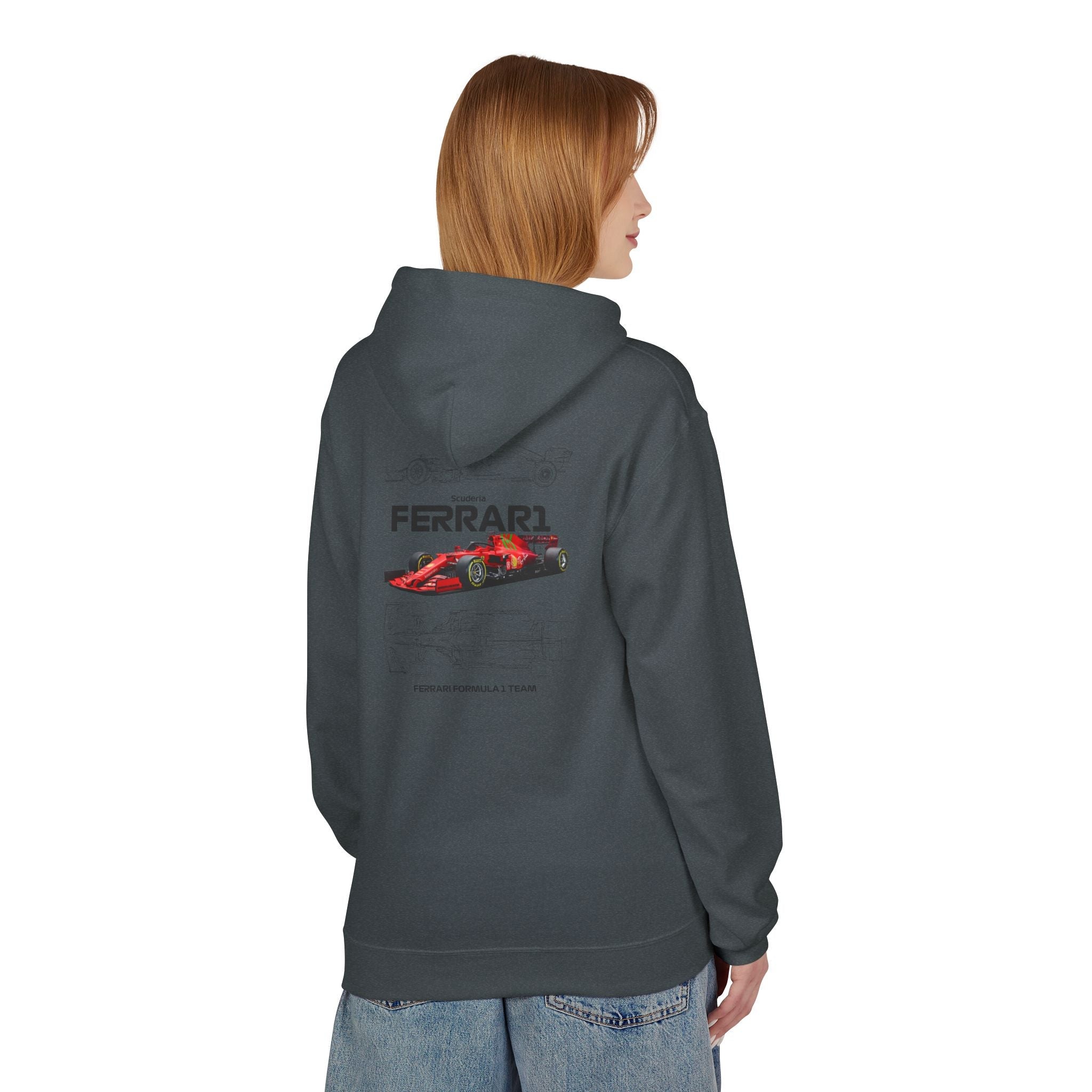 Vintage Ferrari F1 Racing Car Hoodie Prancing Horse Crest - Etna Gift