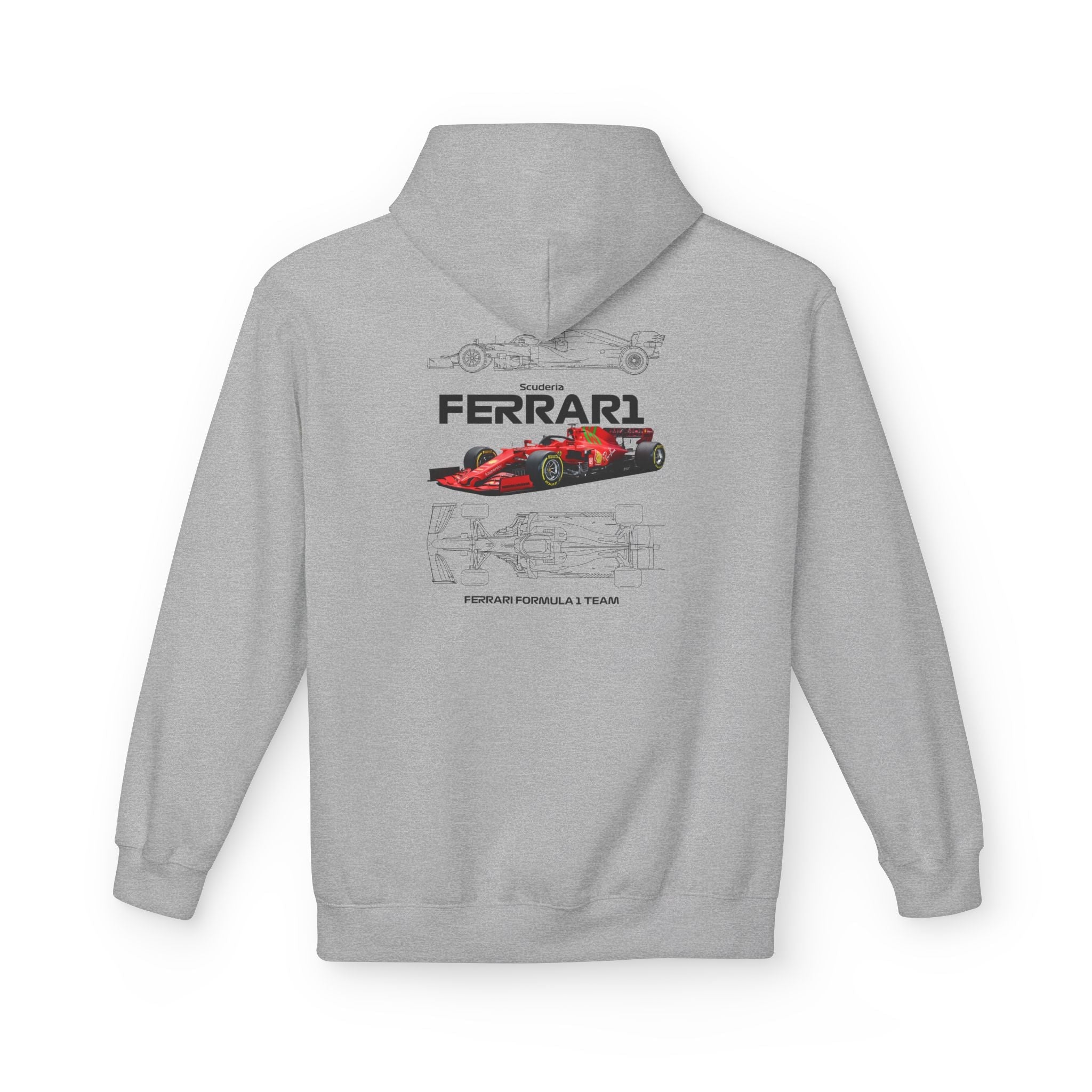 Vintage Ferrari F1 Racing Car Hoodie Prancing Horse Crest - Etna Gift