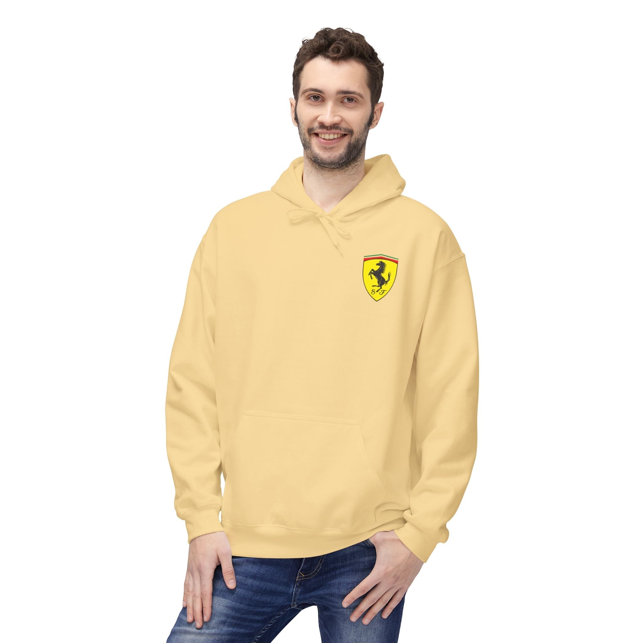 Vintage Ferrari F1 Racing Car Hoodie Prancing Horse Crest - Etna Gift