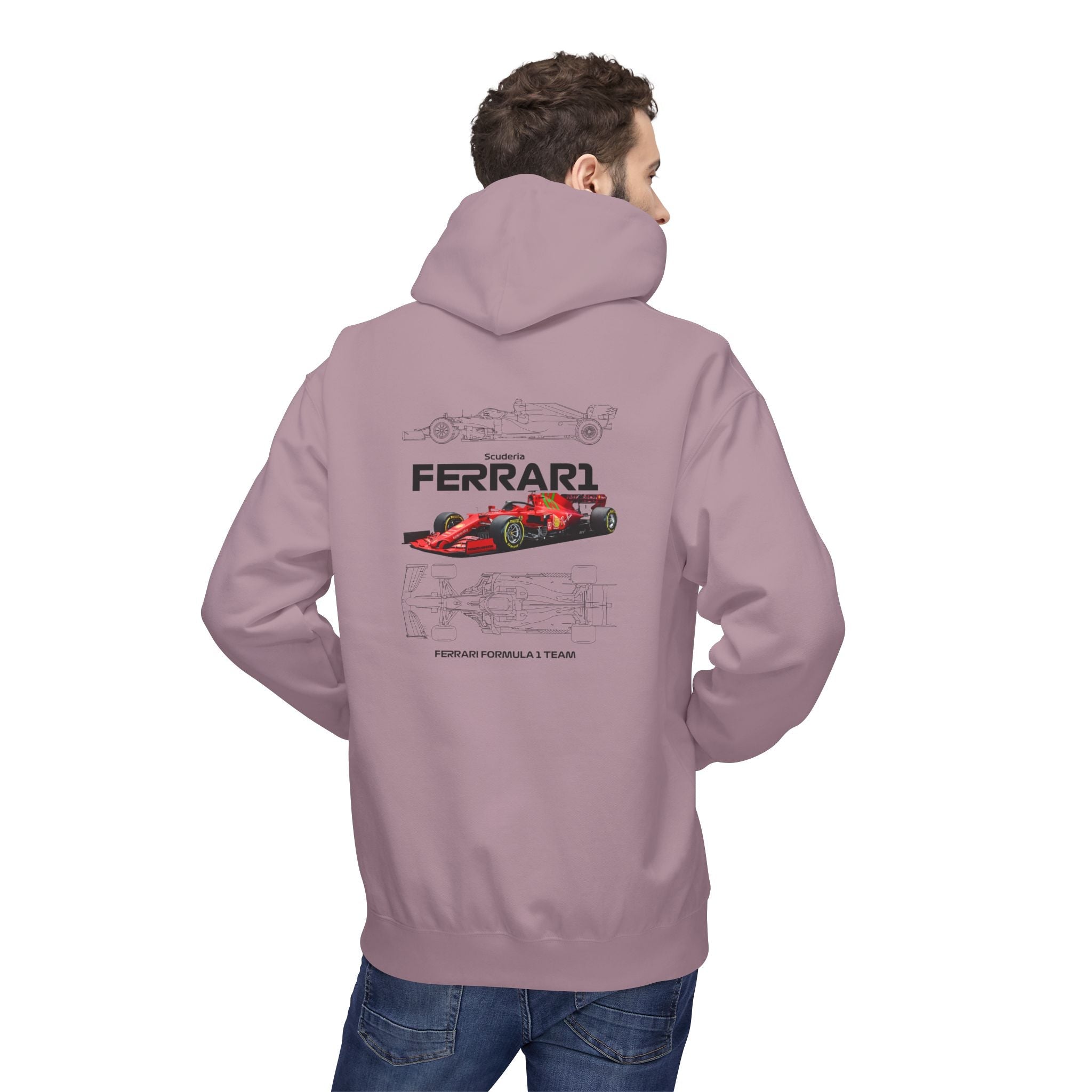 Vintage Ferrari F1 Racing Car Hoodie Prancing Horse Crest - Etna Gift