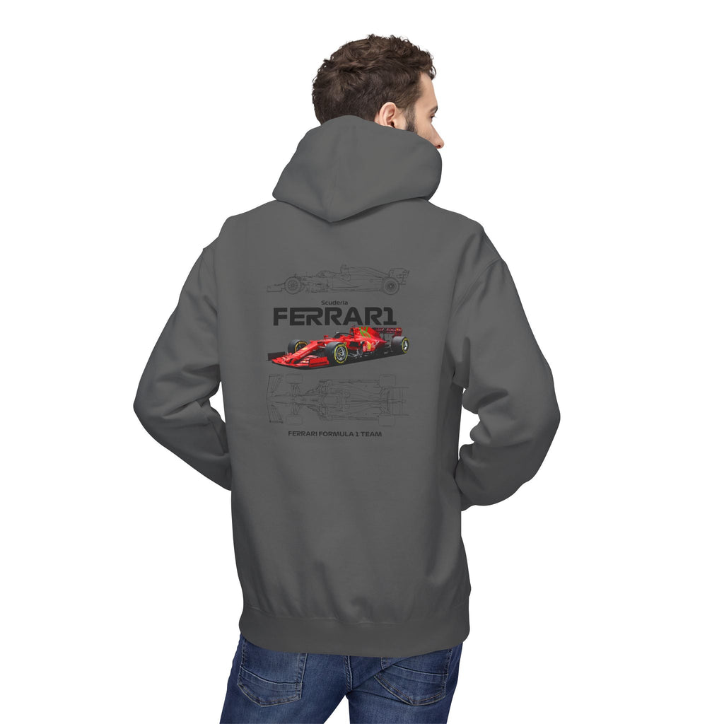 Vintage Ferrari F1 Racing Car Hoodie Prancing Horse Crest - Etna Gift