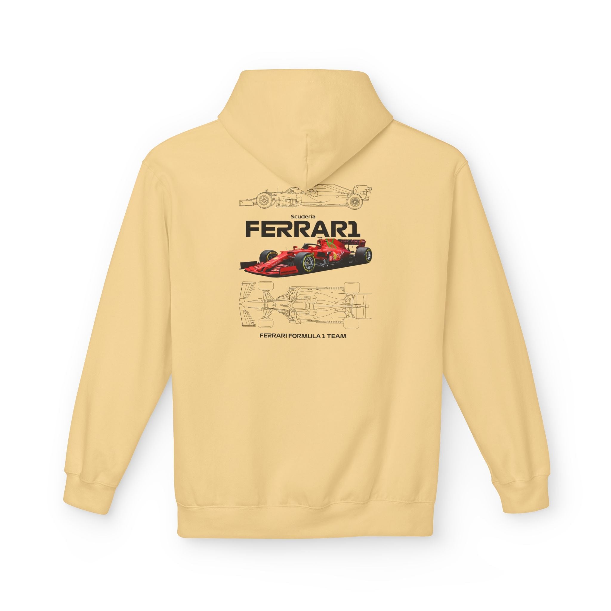 Vintage Ferrari F1 Racing Car Hoodie Prancing Horse Crest - Etna Gift