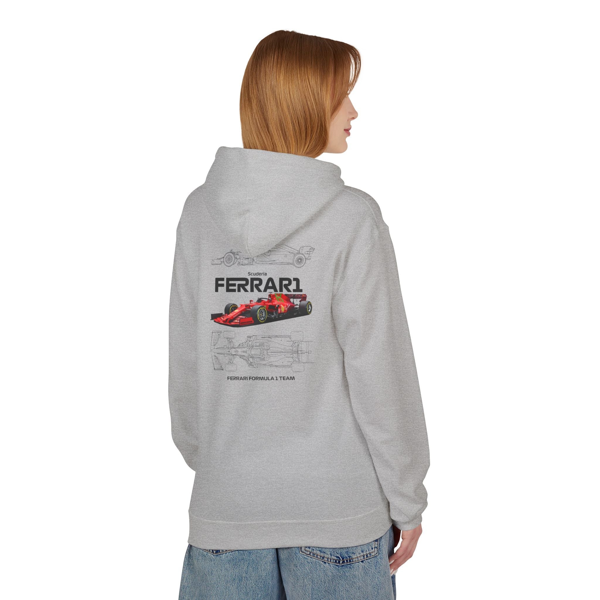 Vintage Ferrari F1 Racing Car Hoodie Prancing Horse Crest - Etna Gift