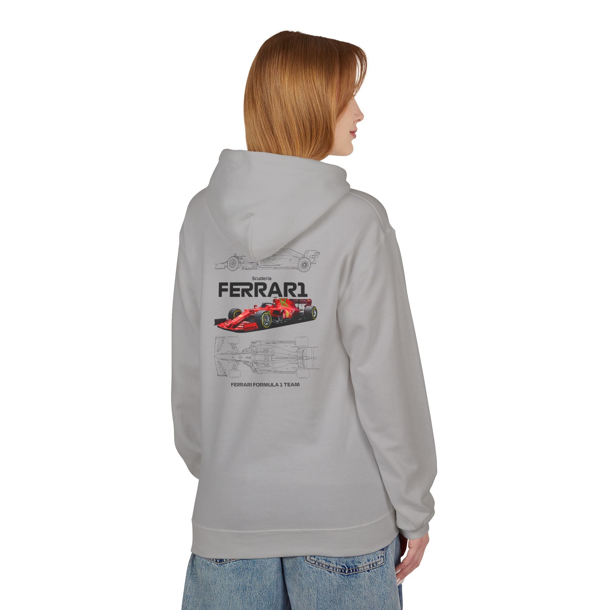Vintage Ferrari F1 Racing Car Hoodie Prancing Horse Crest - Etna Gift