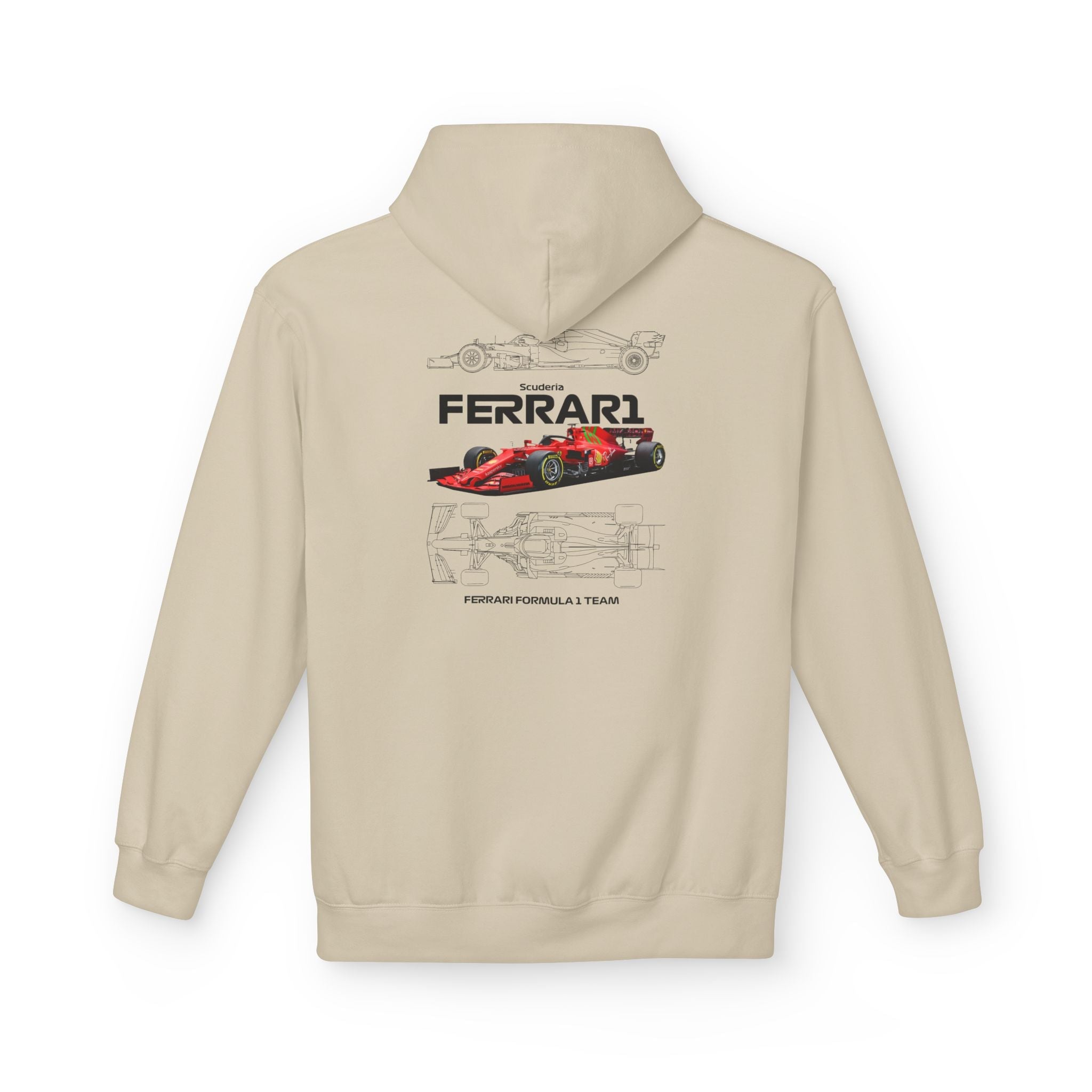 Vintage Ferrari F1 Racing Car Hoodie Prancing Horse Crest - Etna Gift