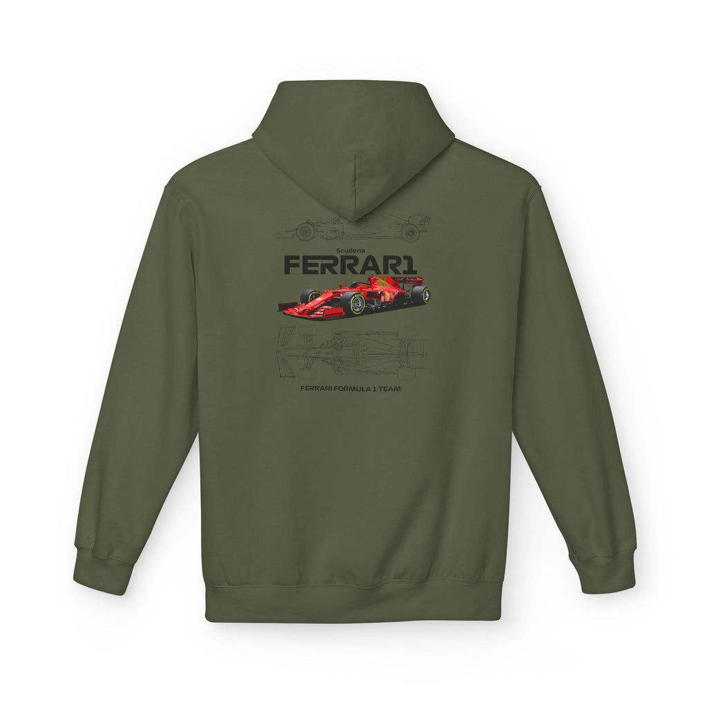 Vintage Ferrari F1 Racing Car Hoodie Prancing Horse Crest - Etna Gift
