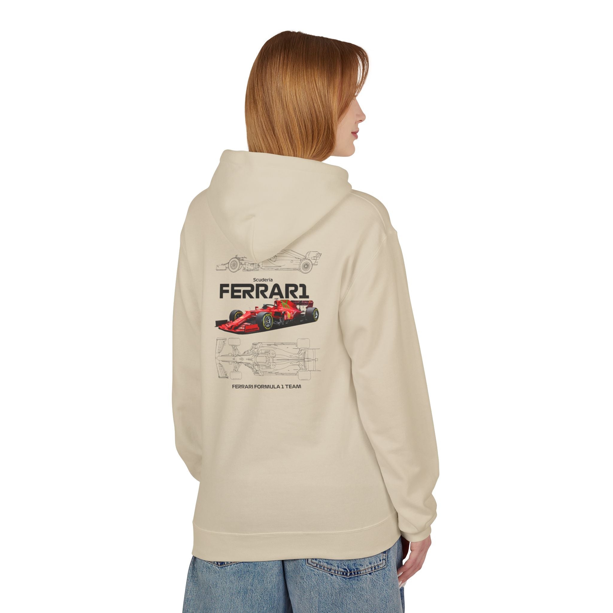 Vintage Ferrari F1 Racing Car Hoodie Prancing Horse Crest - Etna Gift