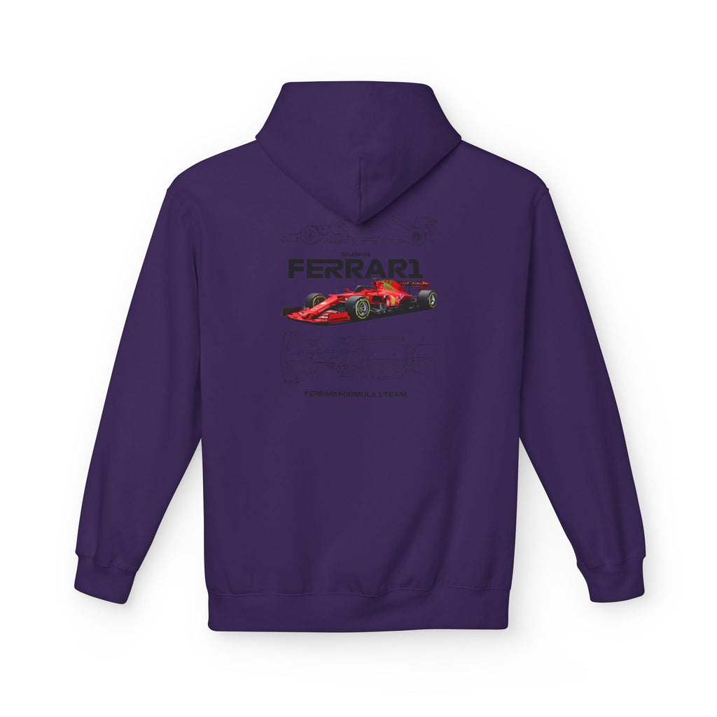 Vintage Ferrari F1 Racing Car Hoodie Prancing Horse Crest - Etna Gift