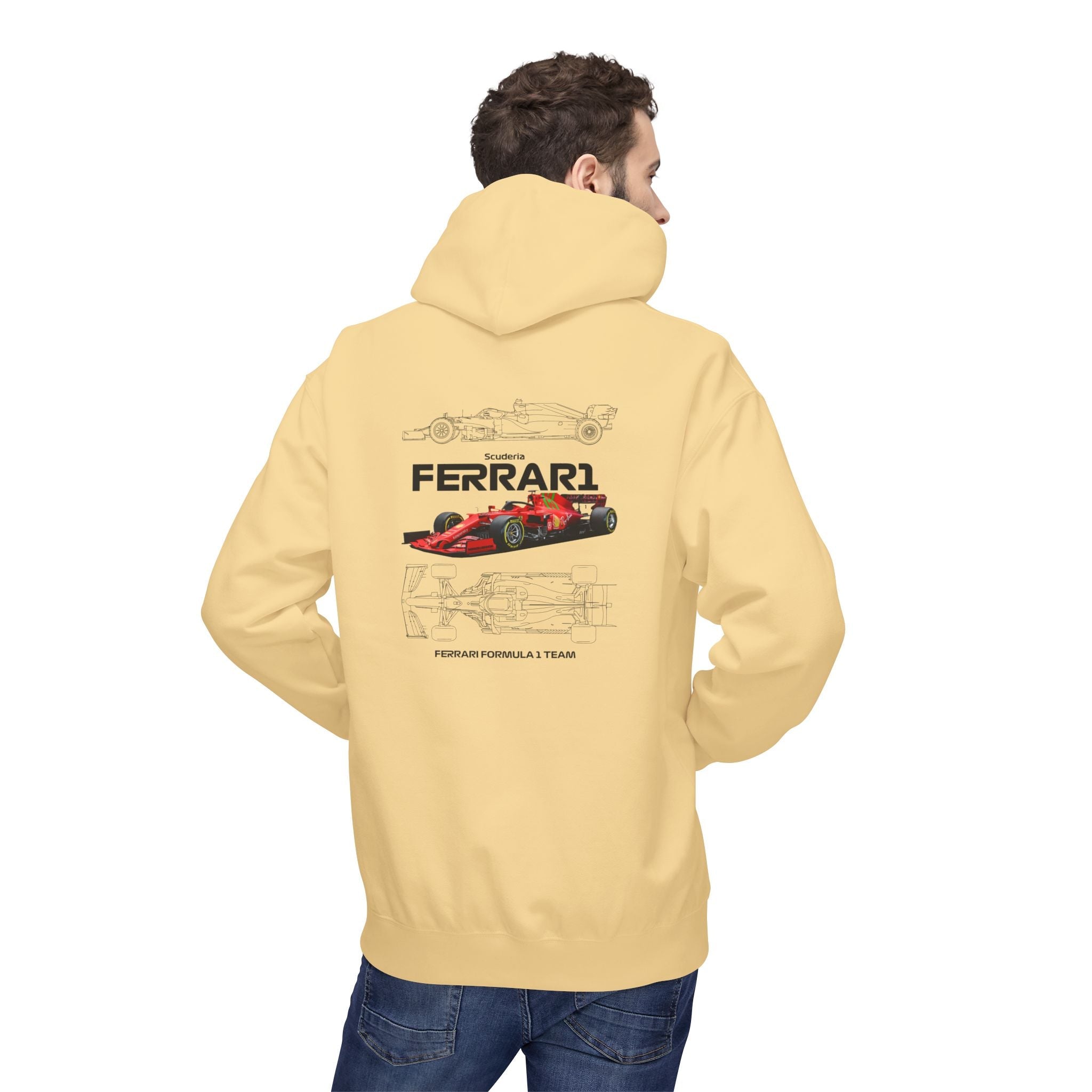 Vintage Ferrari F1 Racing Car Hoodie Prancing Horse Crest - Etna Gift