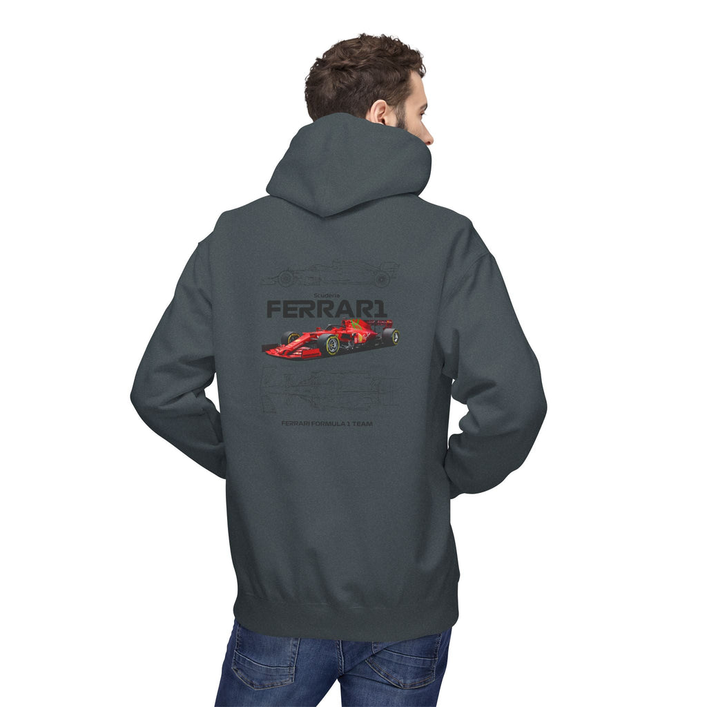 Vintage Ferrari F1 Racing Car Hoodie Prancing Horse Crest - Etna Gift