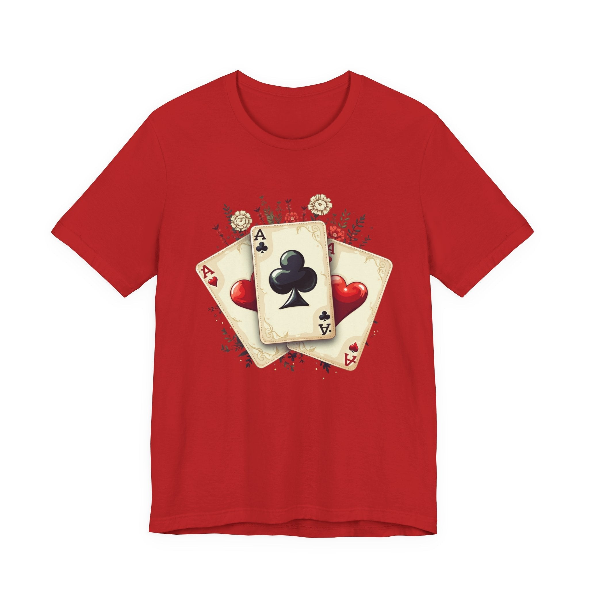 Vintage Playing Cards tee Ace of Clubs Hearts design - Etna Gift