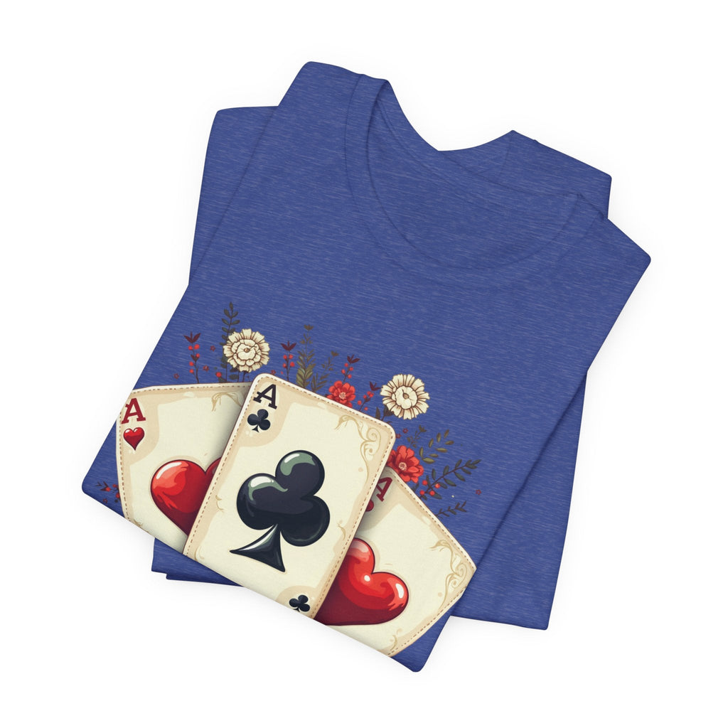 Vintage Playing Cards tee Ace of Clubs Hearts design - Etna Gift