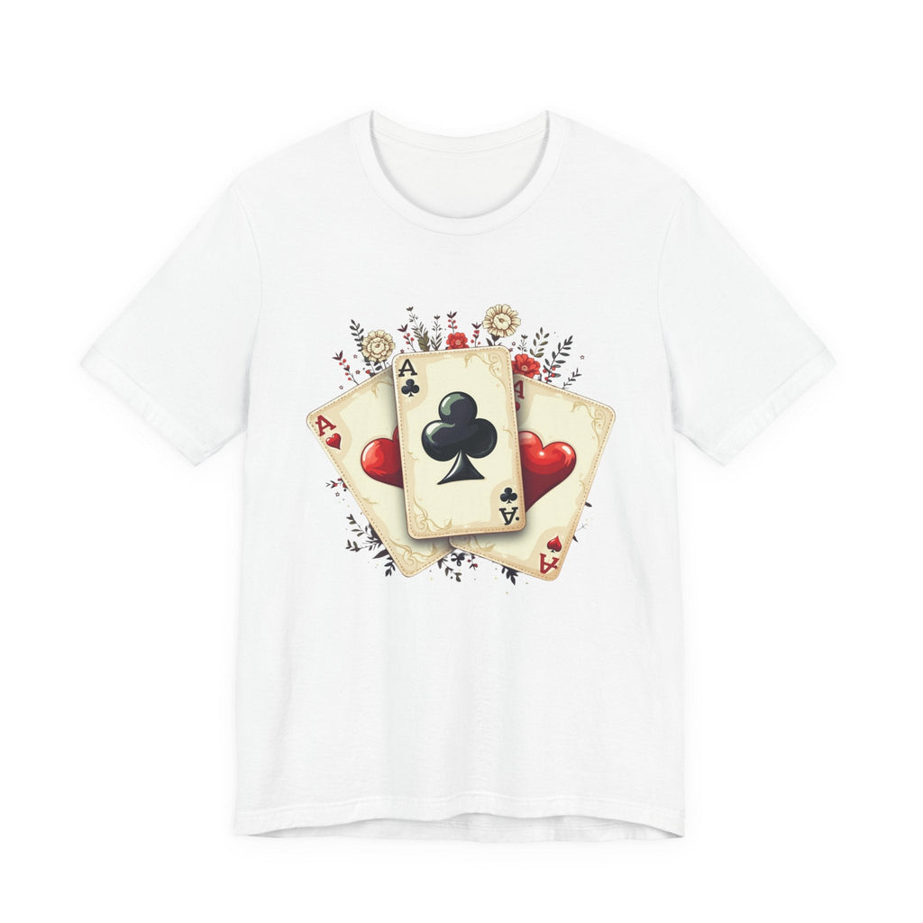 Vintage Playing Cards tee Ace of Clubs Hearts design - Etna Gift