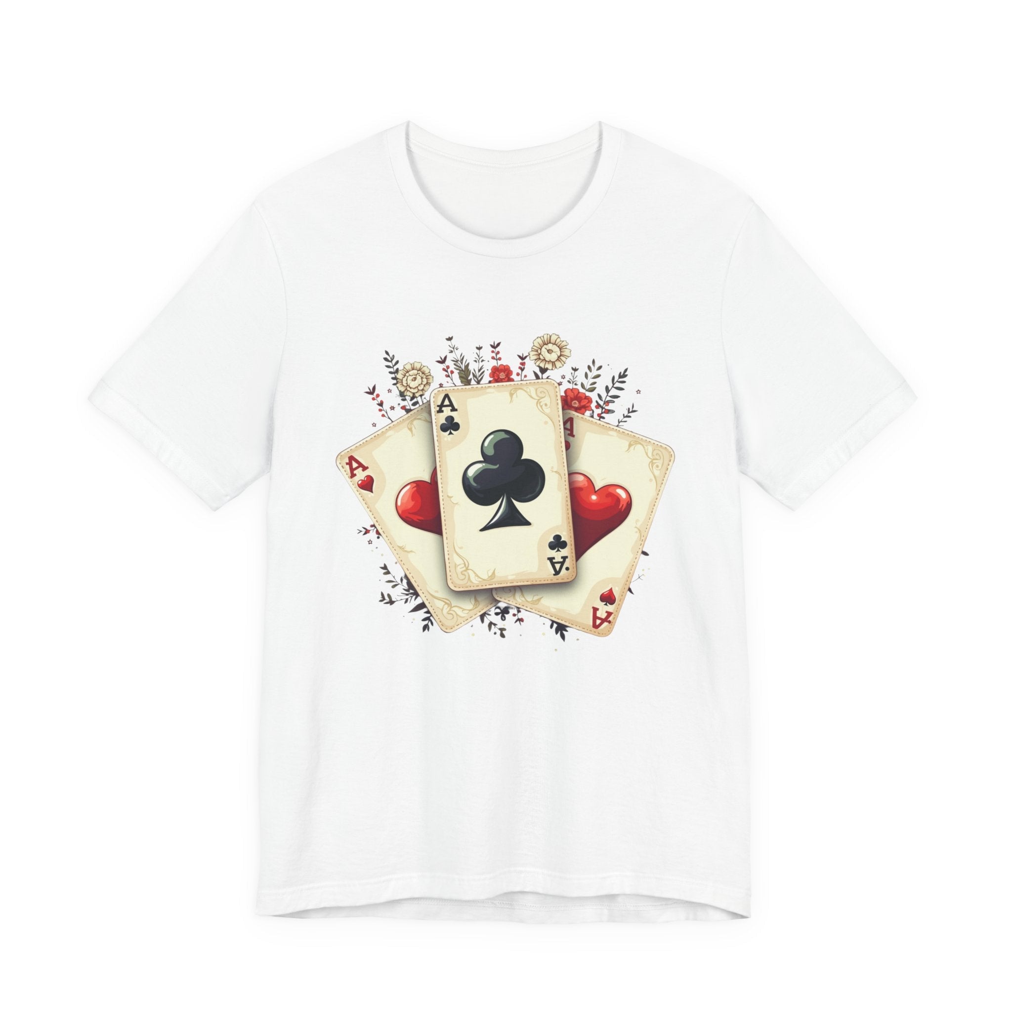 Vintage Playing Cards tee Ace of Clubs Hearts design - Etna Gift