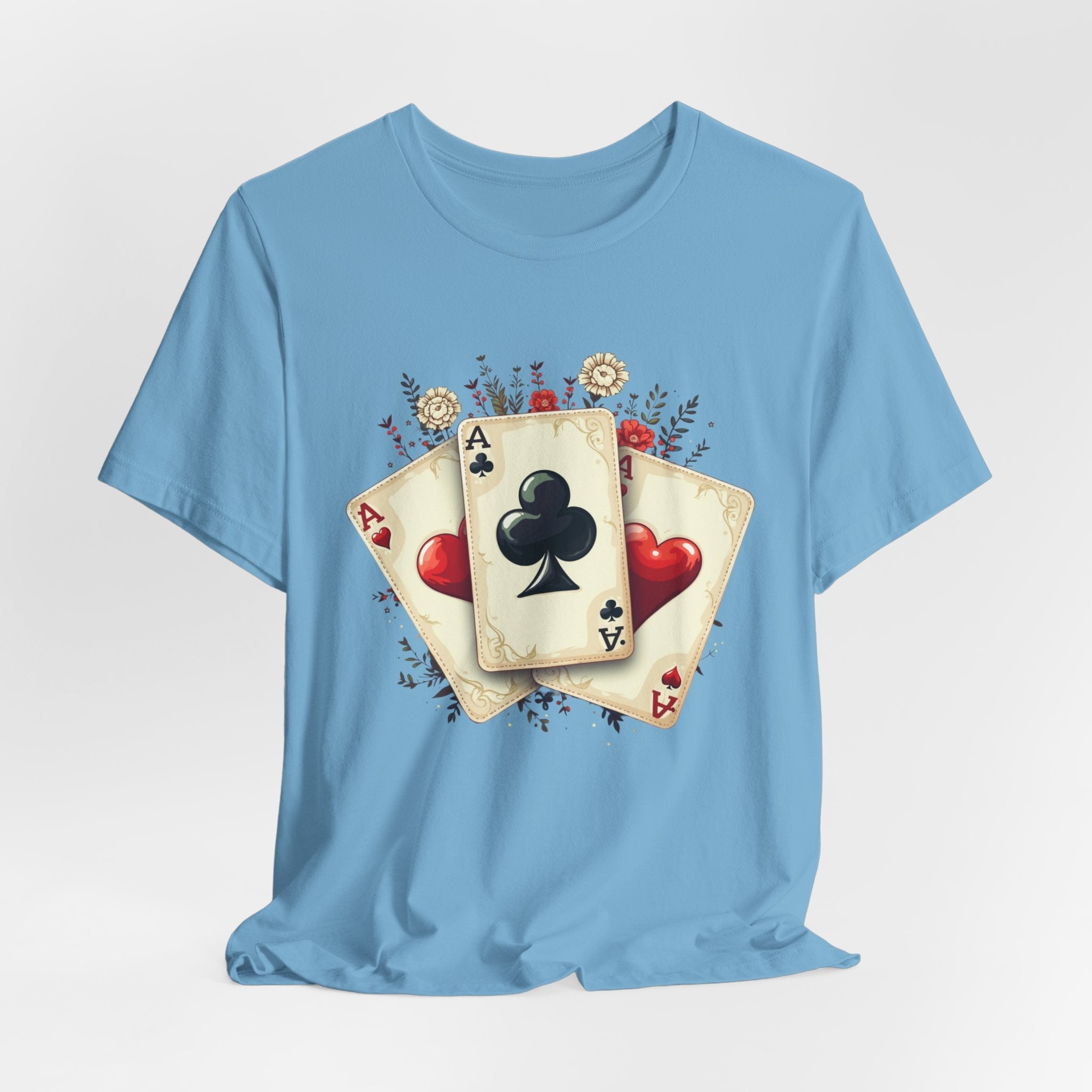 Vintage Playing Cards tee Ace of Clubs Hearts design - Etna Gift
