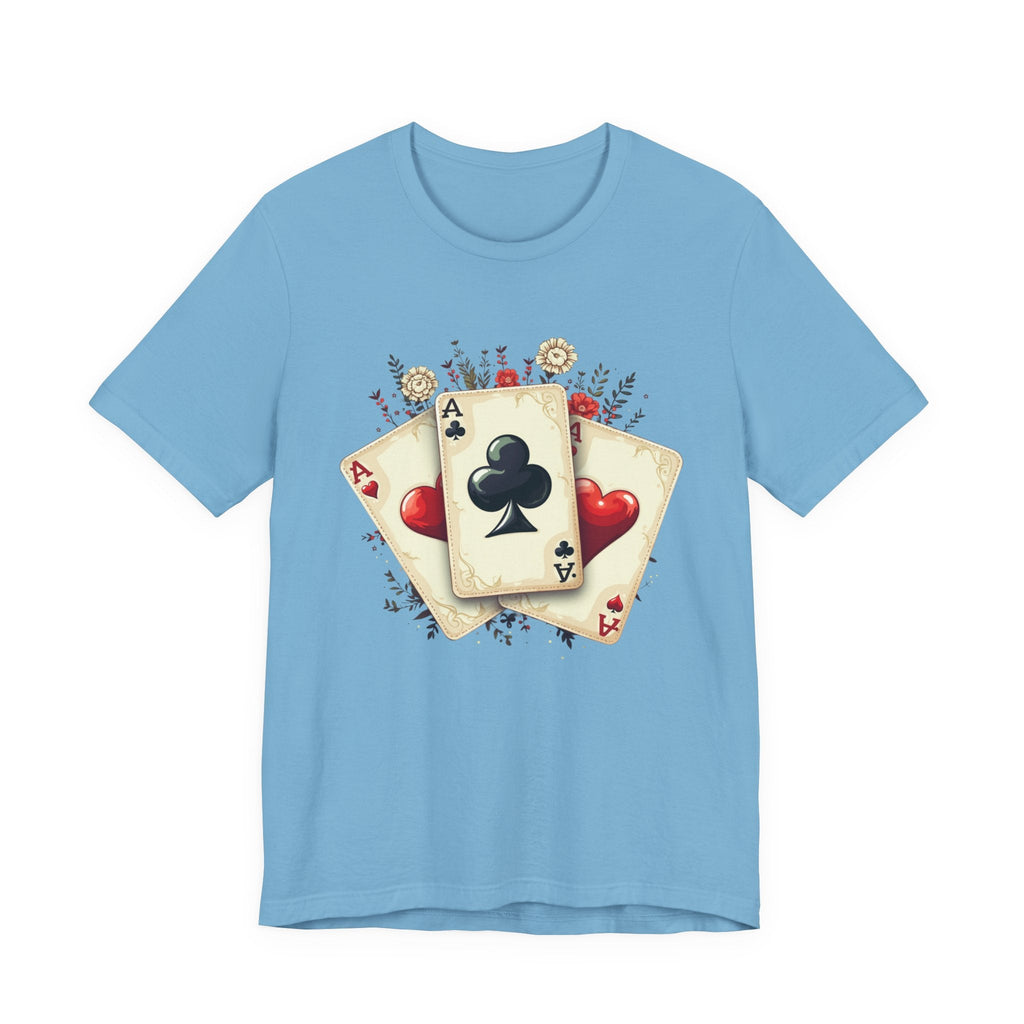 Vintage Playing Cards tee Ace of Clubs Hearts design - Etna Gift