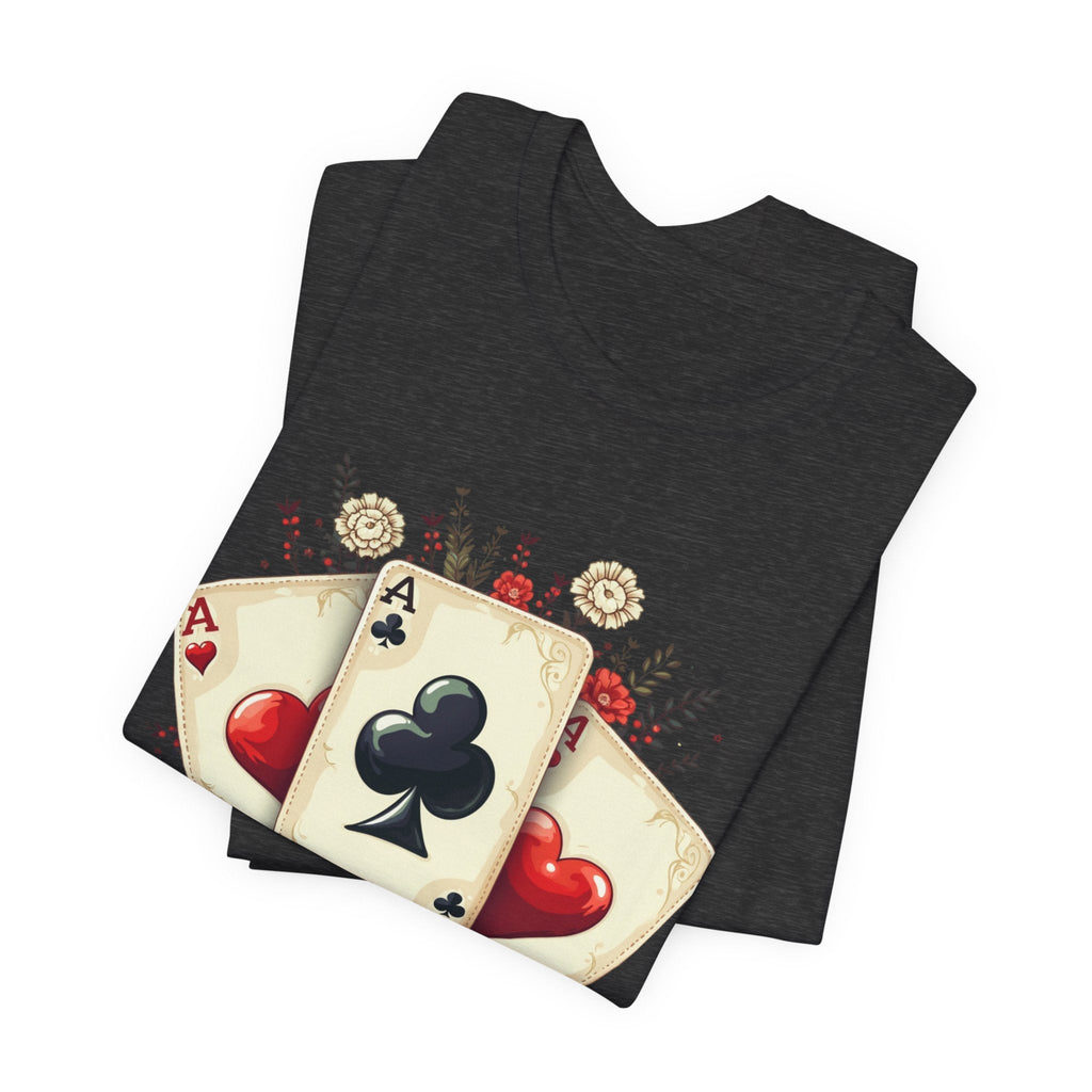 Vintage Playing Cards tee Ace of Clubs Hearts design - Etna Gift