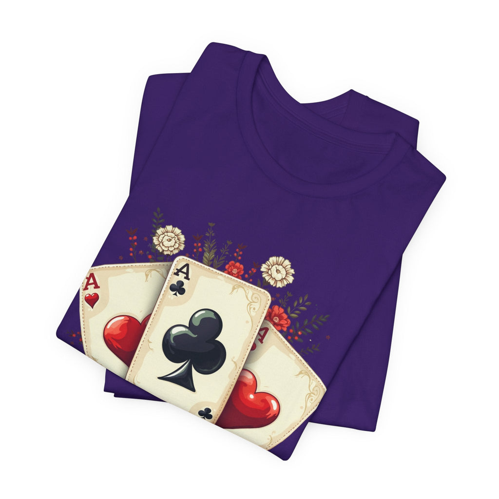 Vintage Playing Cards tee Ace of Clubs Hearts design - Etna Gift