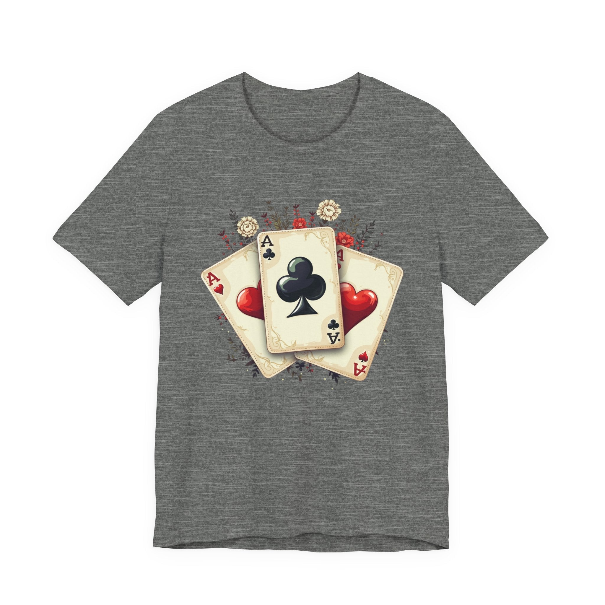 Vintage Playing Cards tee Ace of Clubs Hearts design - Etna Gift