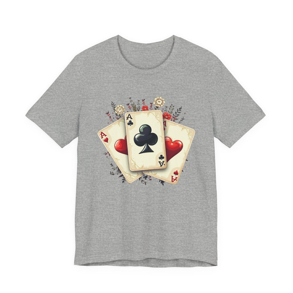 Vintage Playing Cards tee Ace of Clubs Hearts design - Etna Gift