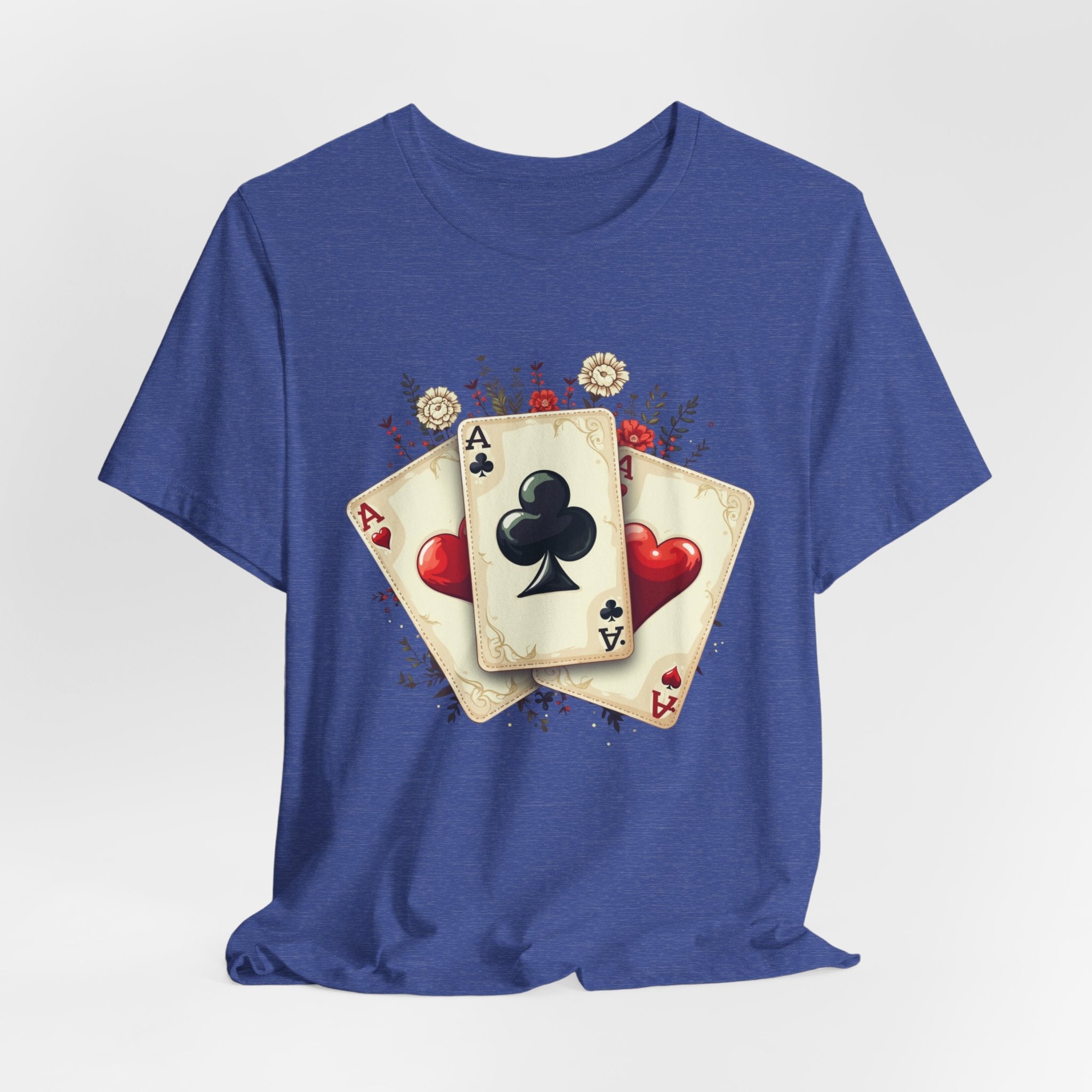Vintage Playing Cards tee Ace of Clubs Hearts design - Etna Gift