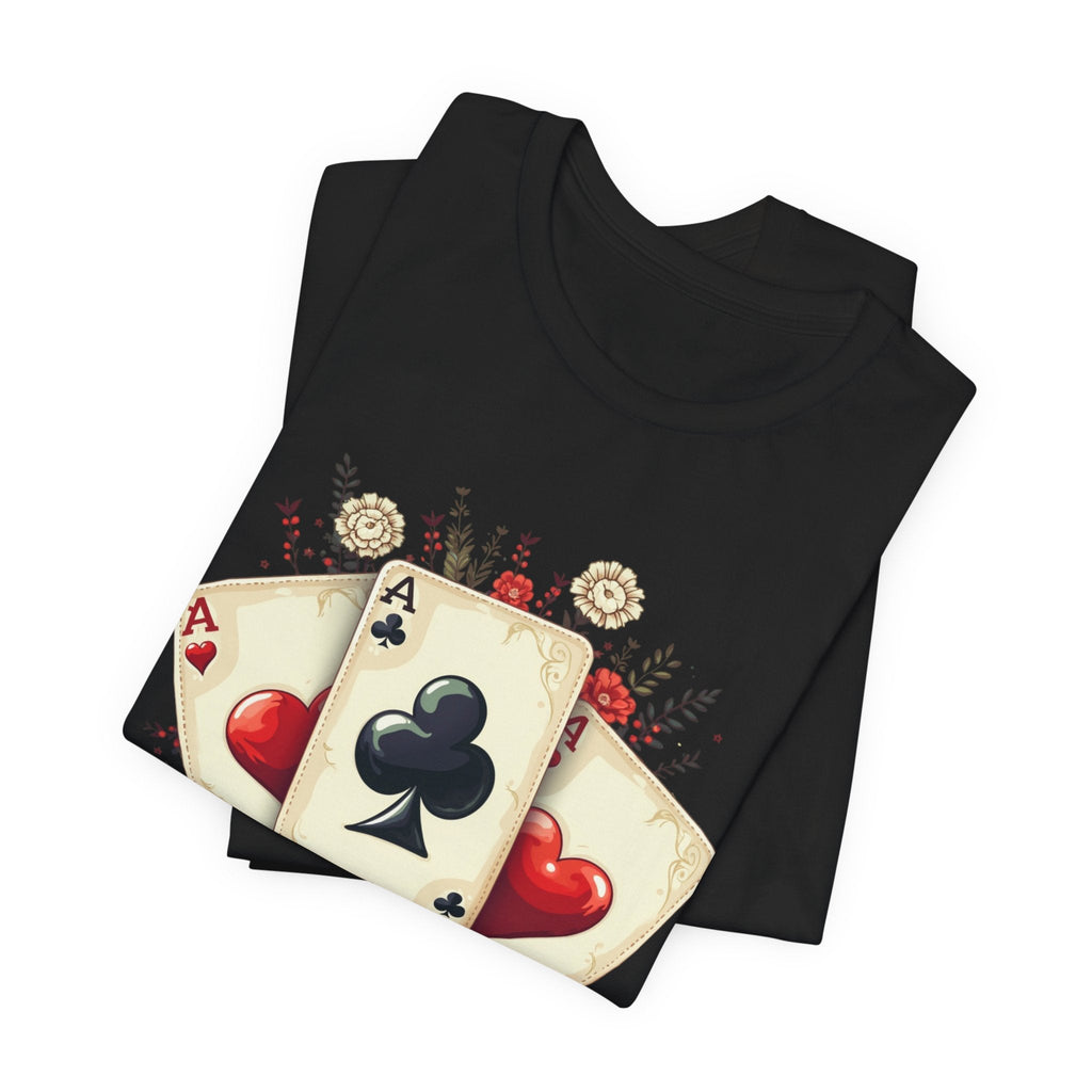 Vintage Playing Cards tee Ace of Clubs Hearts design - Etna Gift