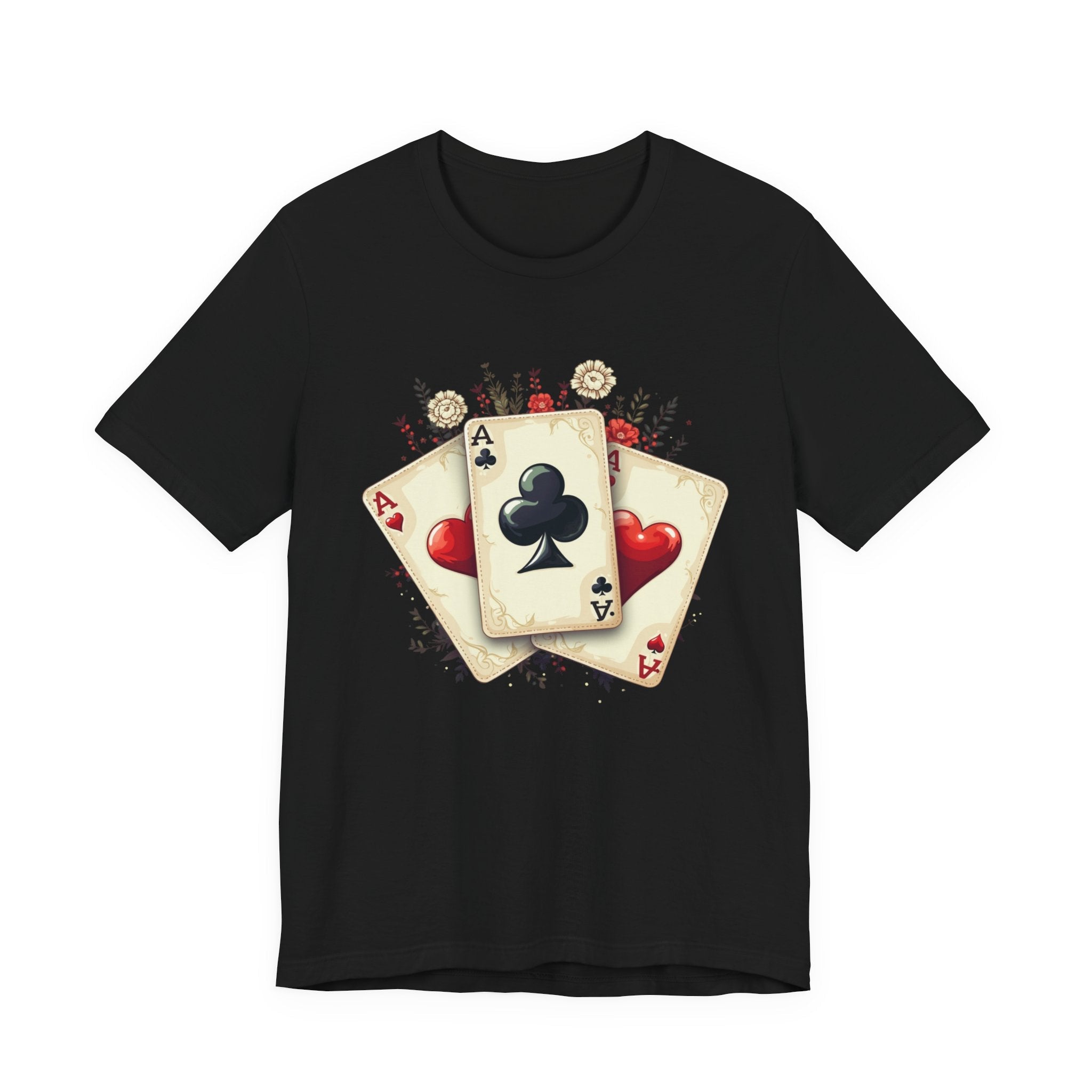 Vintage Playing Cards tee Ace of Clubs Hearts design - Etna Gift