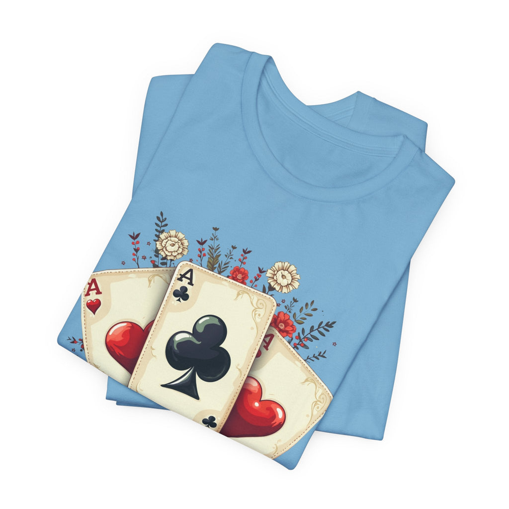 Vintage Playing Cards tee Ace of Clubs Hearts design - Etna Gift