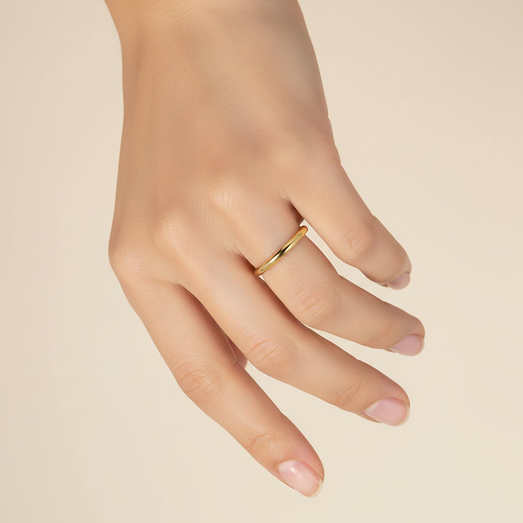 Wedding Band – 925 Sterling Silver Wedding Band 2 mm - Etna Gift
