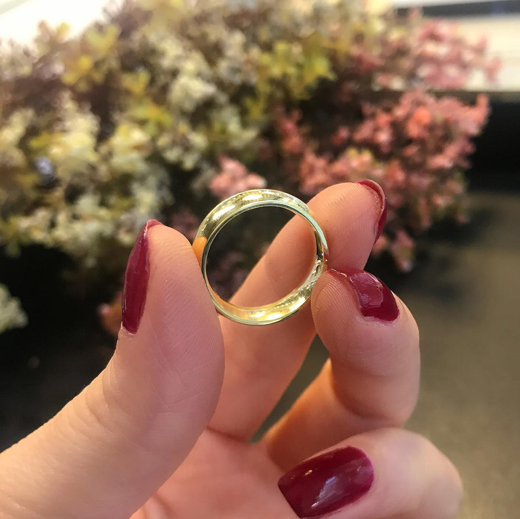 Wedding band ring 925 sterling silver wedding band - Etna Gift