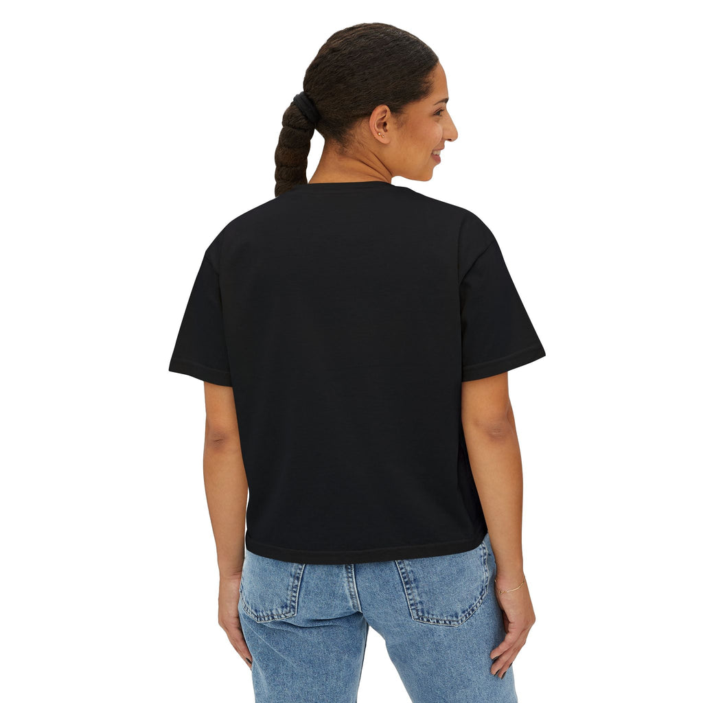 Women's Boxy Tee — Minimal NFL Logo Cropped T-Shirt - Etna Gift
