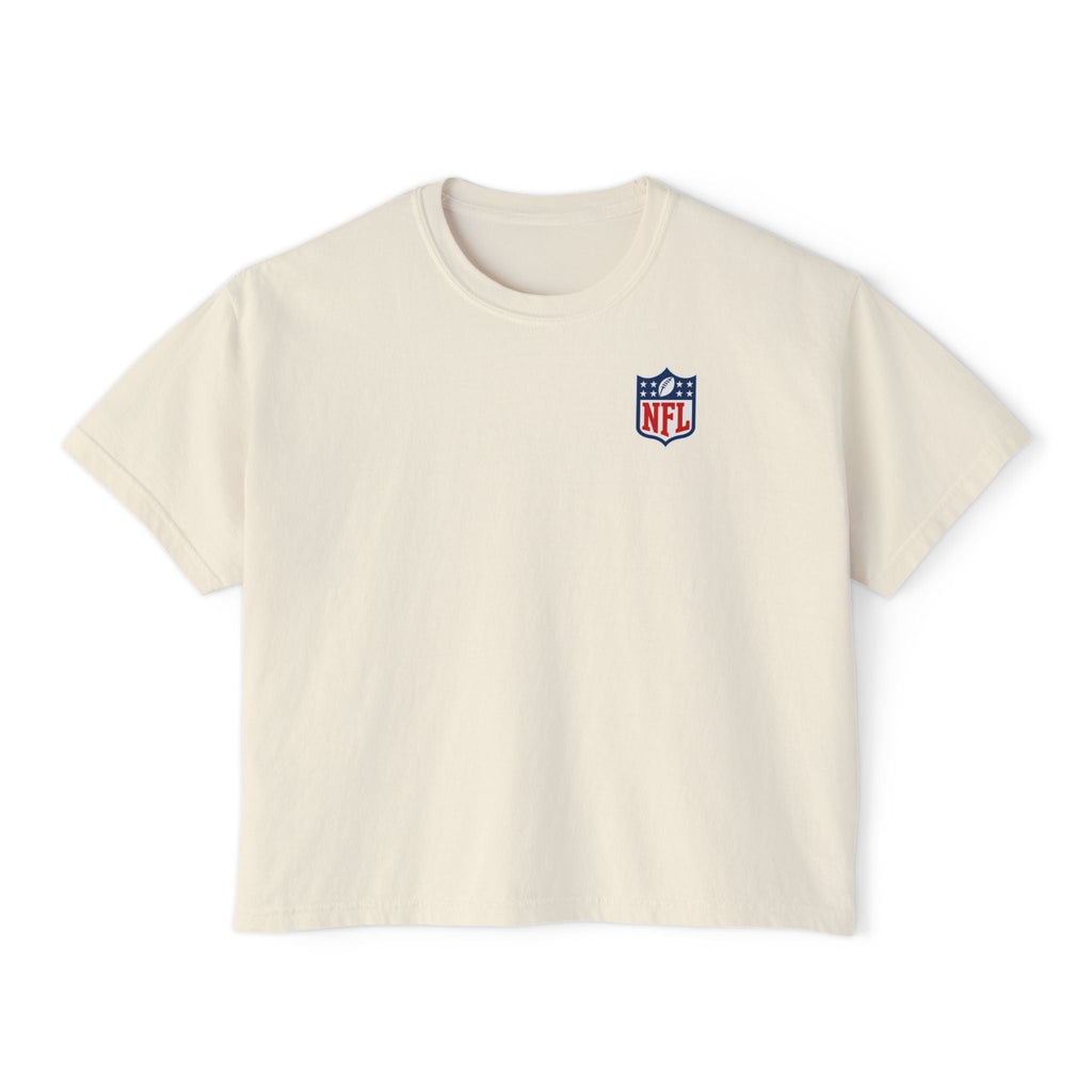 Women's Boxy Tee — Minimal NFL Logo Cropped T-Shirt - Etna Gift