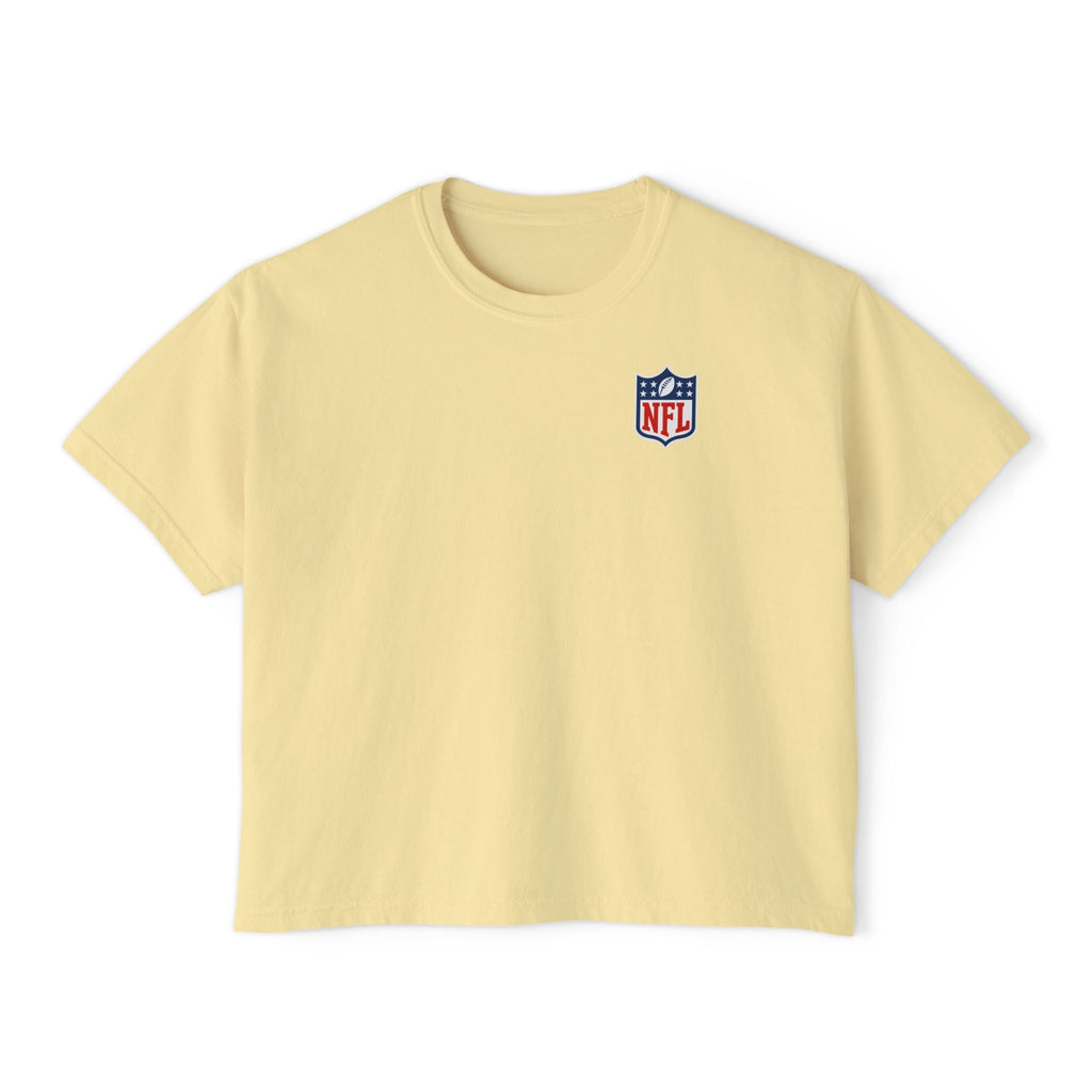 Women's Boxy Tee — Minimal NFL Logo Cropped T-Shirt - Etna Gift