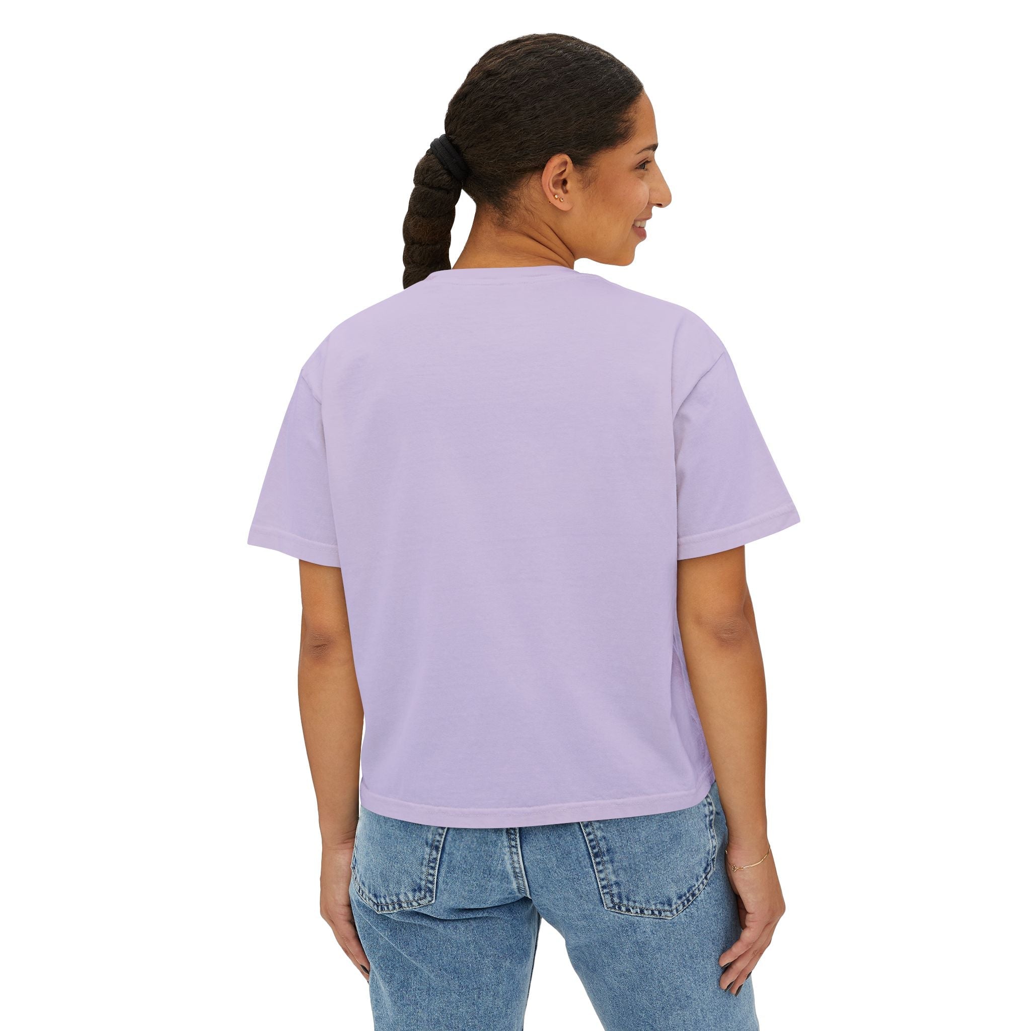 Women's Boxy Tee — Minimal NFL Logo Cropped T-Shirt - Etna Gift