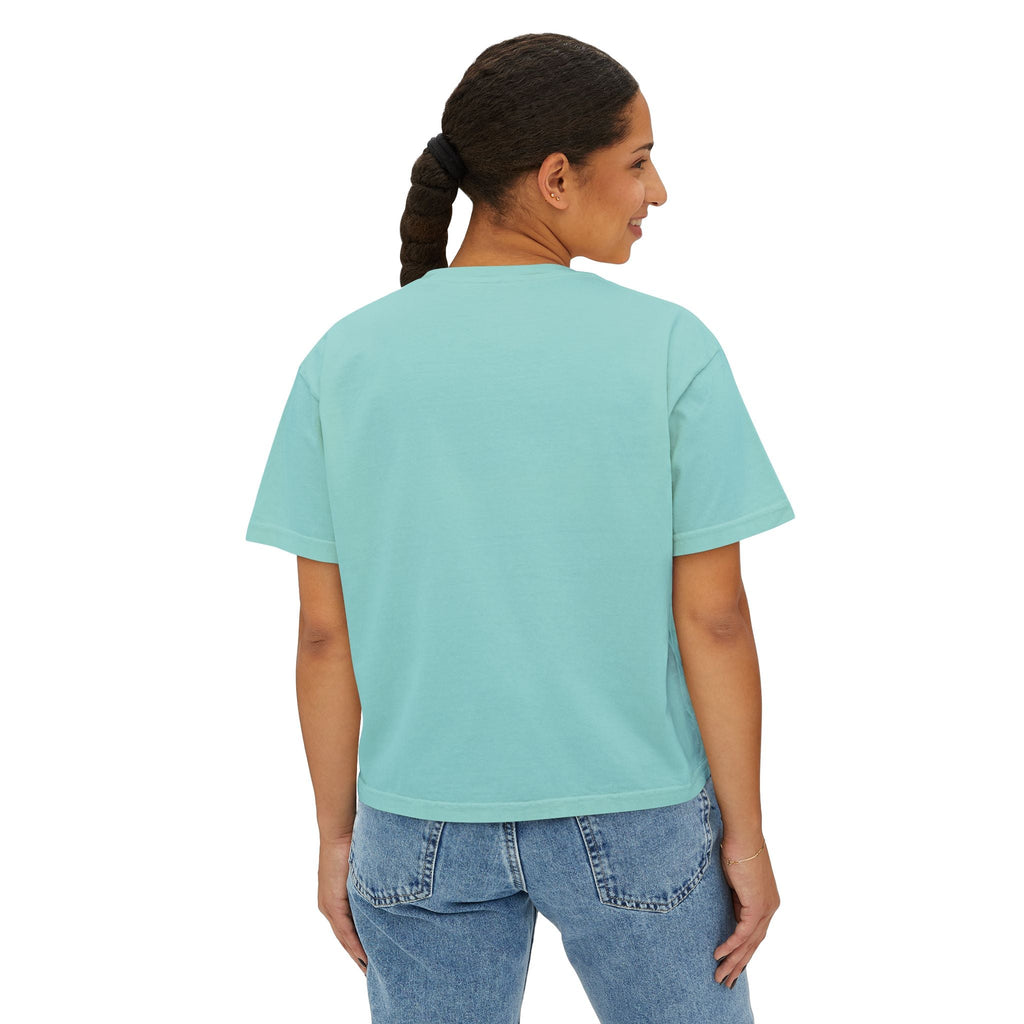 Women's Boxy Tee — Minimal NFL Logo Cropped T-Shirt - Etna Gift