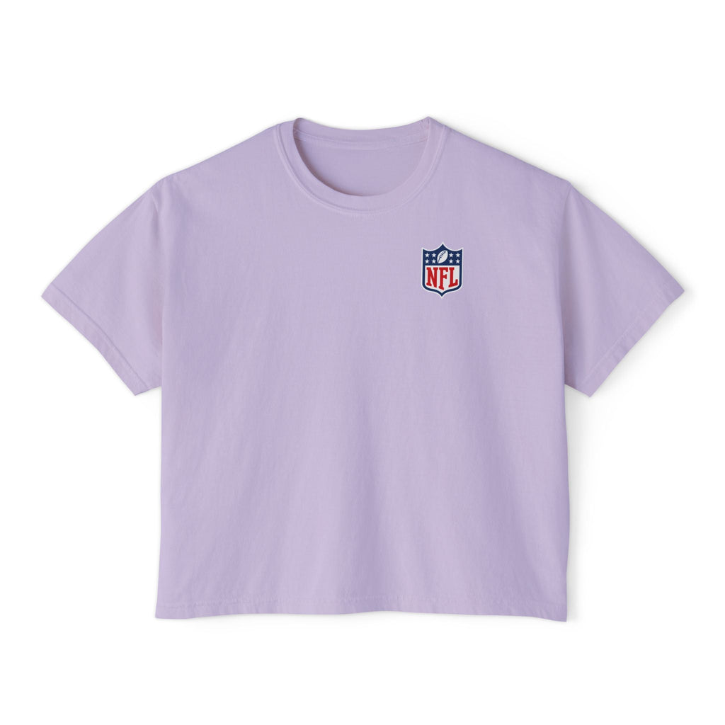 Women's Boxy Tee — Minimal NFL Logo Cropped T-Shirt - Etna Gift