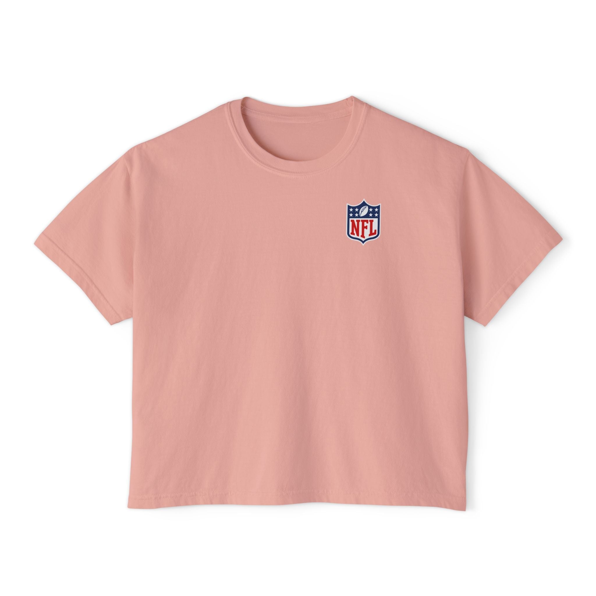 Women's Boxy Tee — Minimal NFL Logo Cropped T-Shirt - Etna Gift