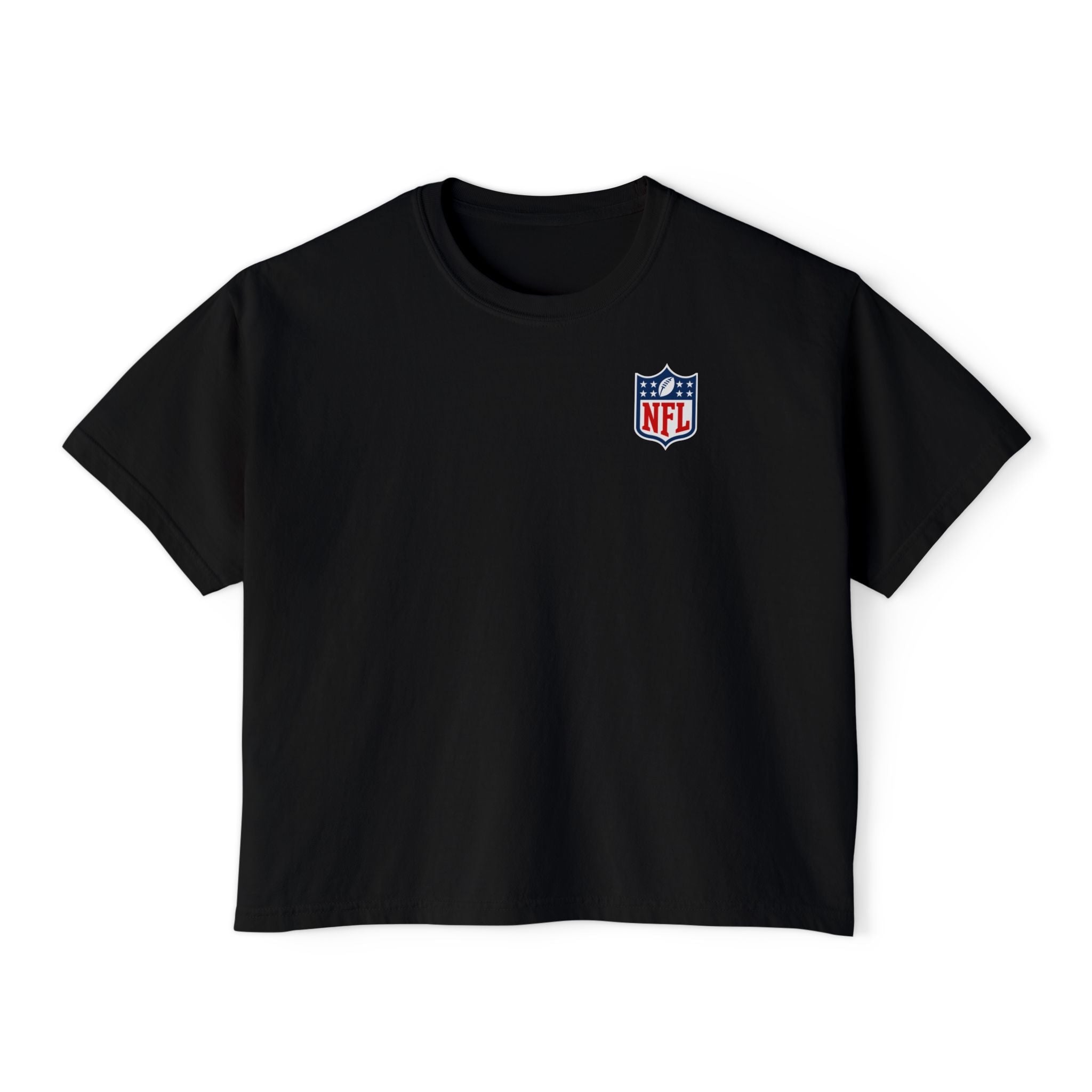 Women's Boxy Tee — Minimal NFL Logo Cropped T-Shirt - Etna Gift