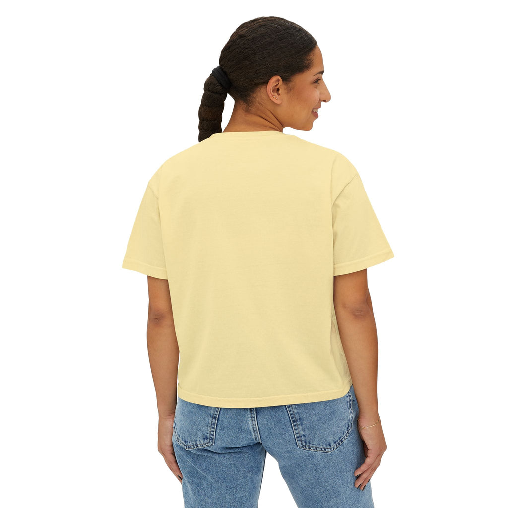 Women's Boxy Tee — Minimal NFL Logo Cropped T-Shirt - Etna Gift