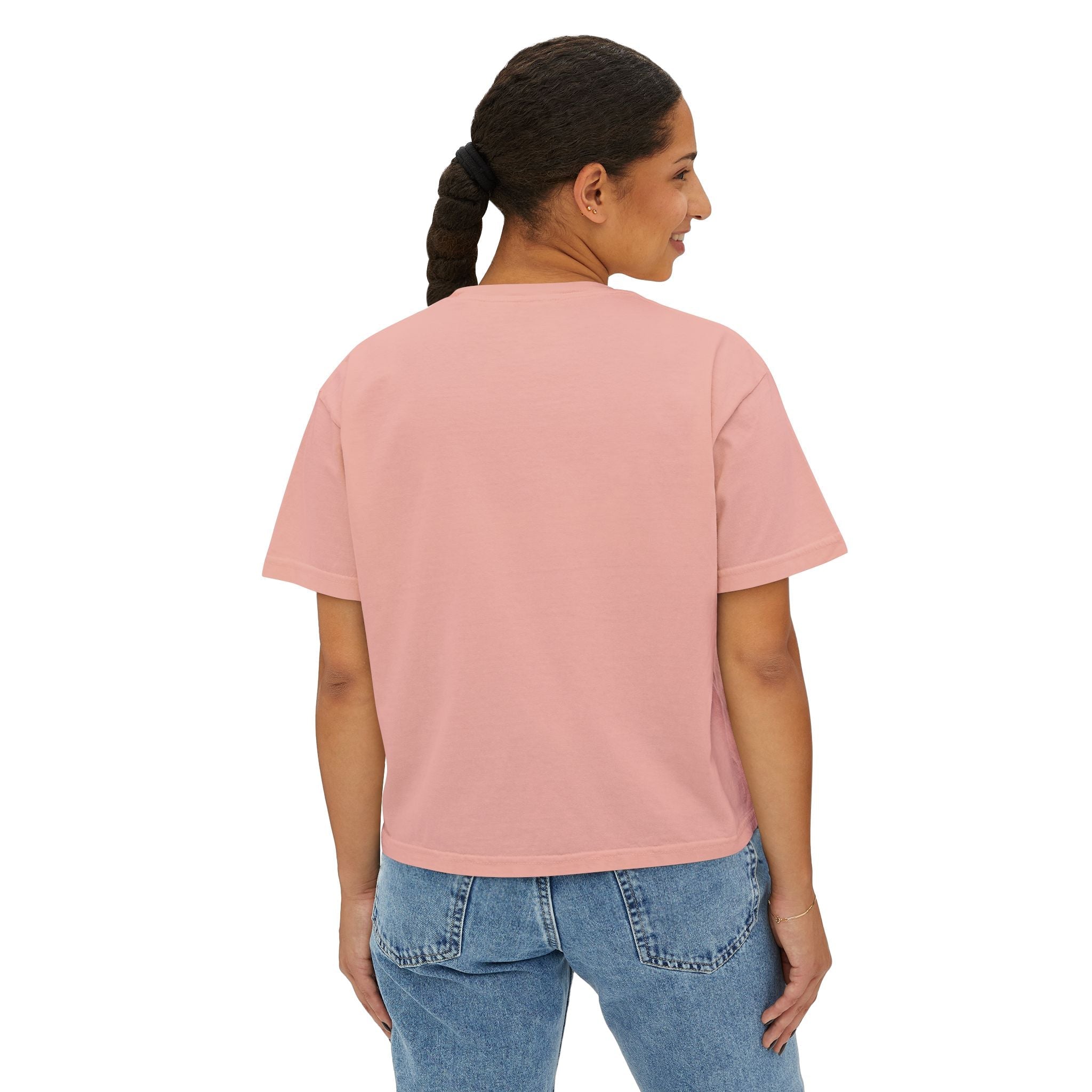 Women's Boxy Tee — Minimal NFL Logo Cropped T-Shirt - Etna Gift