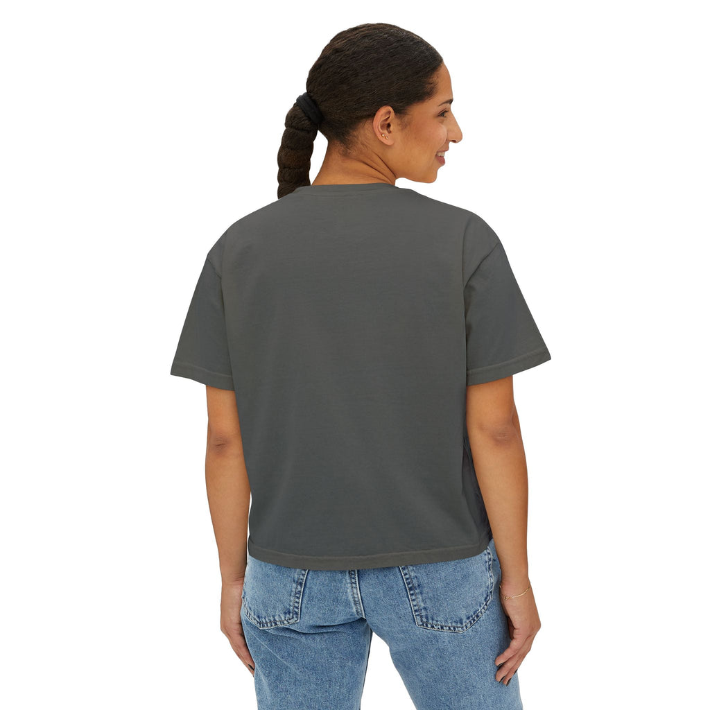 Women's Boxy Tee — Minimal NFL Logo Cropped T-Shirt - Etna Gift